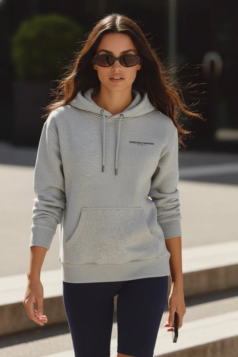 Organic Cotton Hoodie - Grey - Image 4
