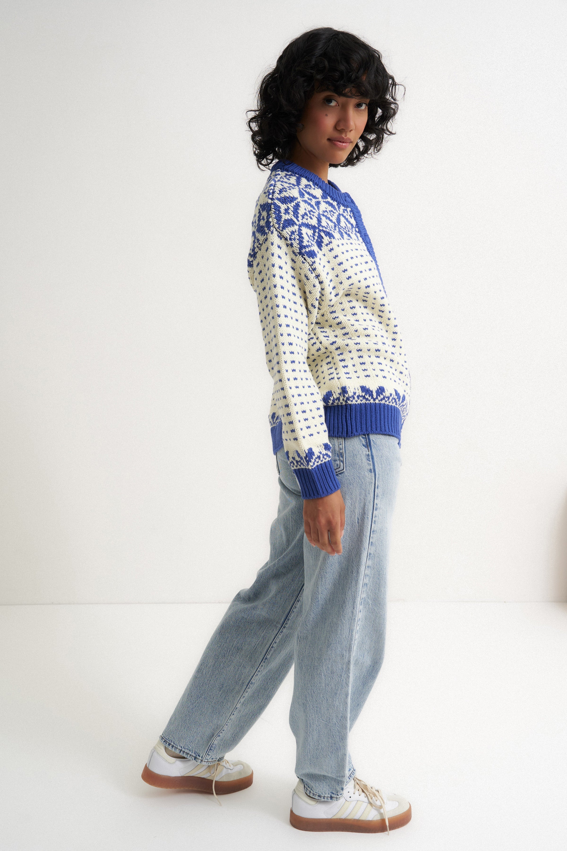 Oversized Maeve Cardigan - Blue - Image 6
