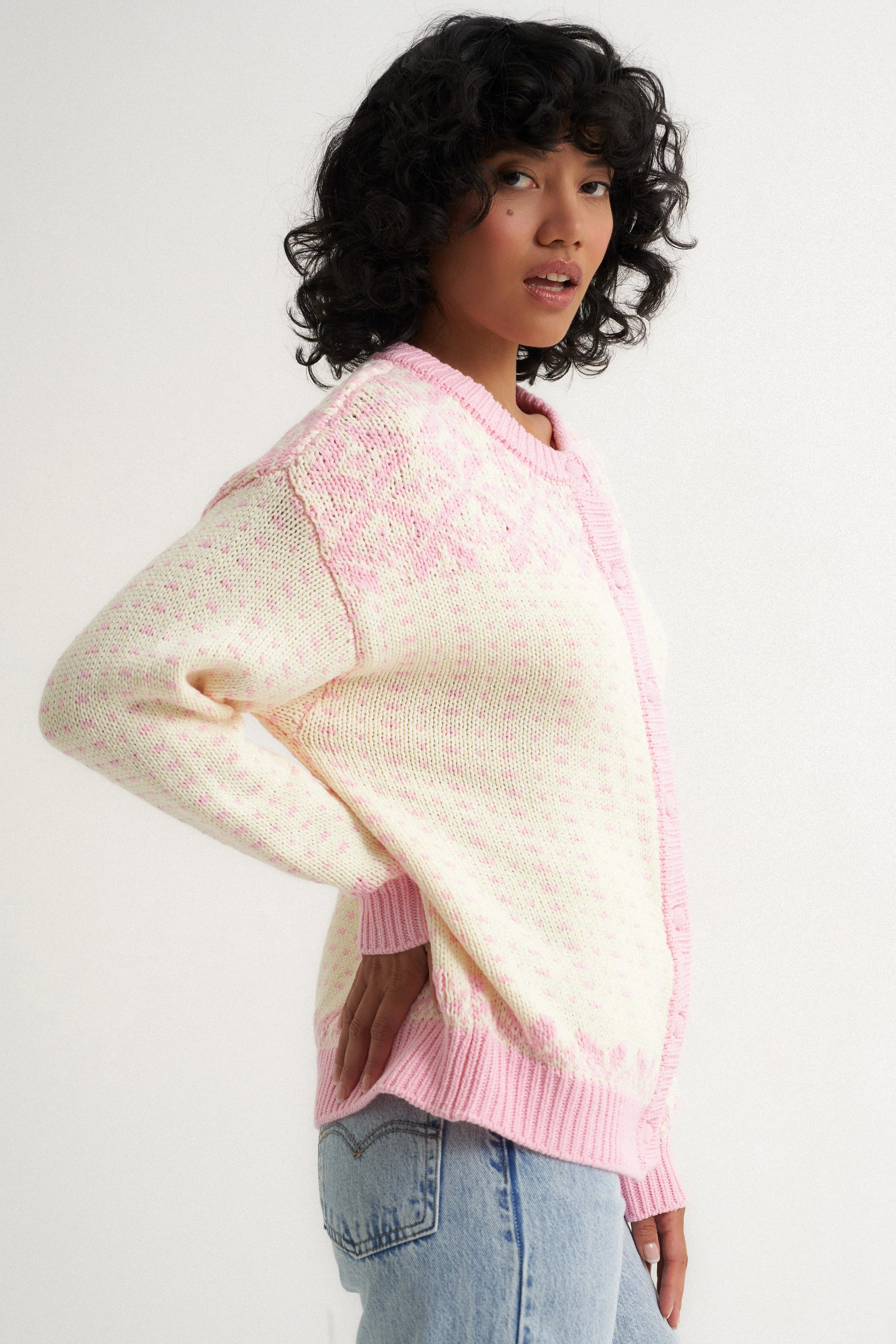 Oversized Maeve Cardigan - Pink - Image 2