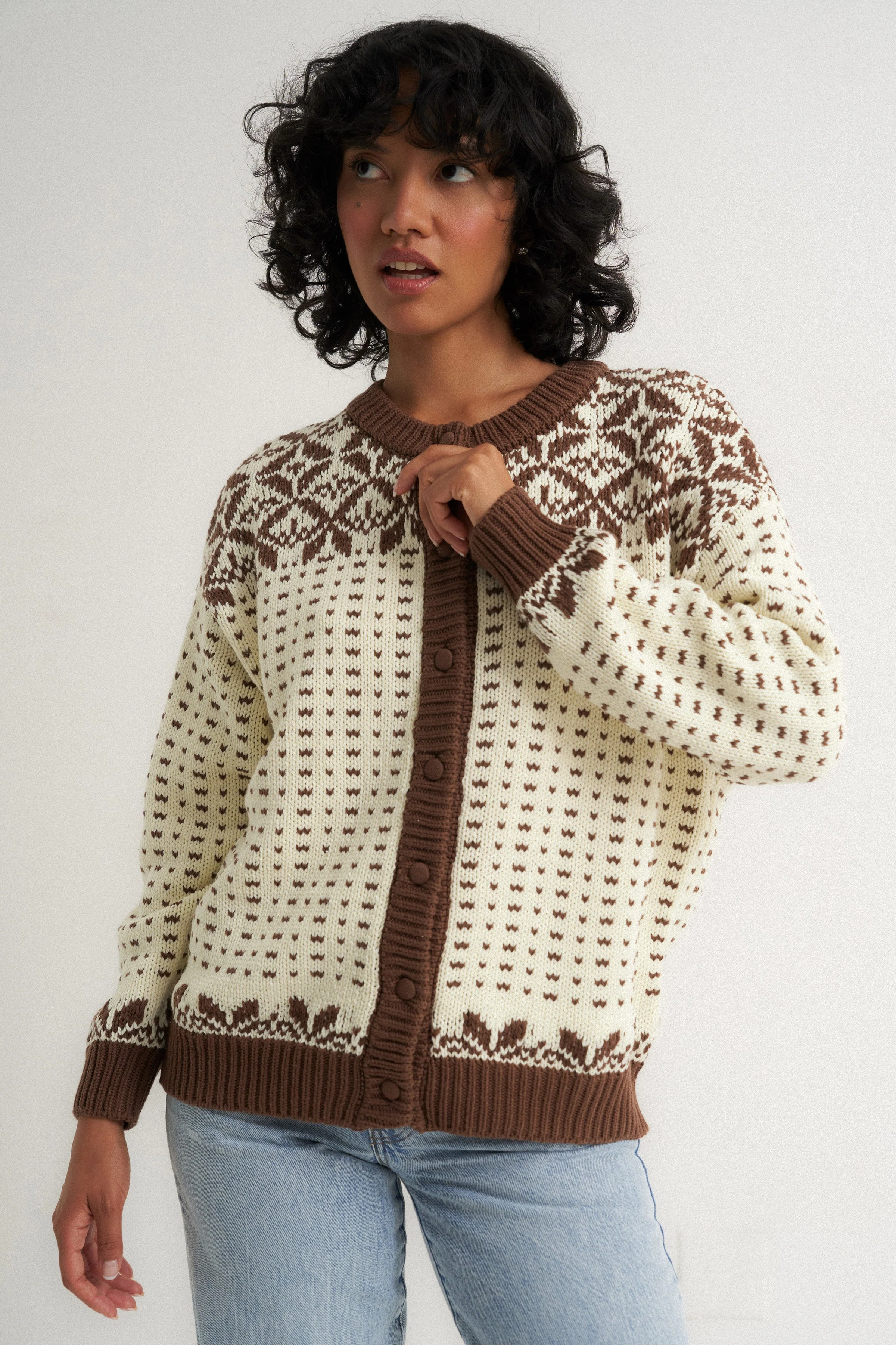 Oversized Maeve Cardigan - Toffee - Image 2