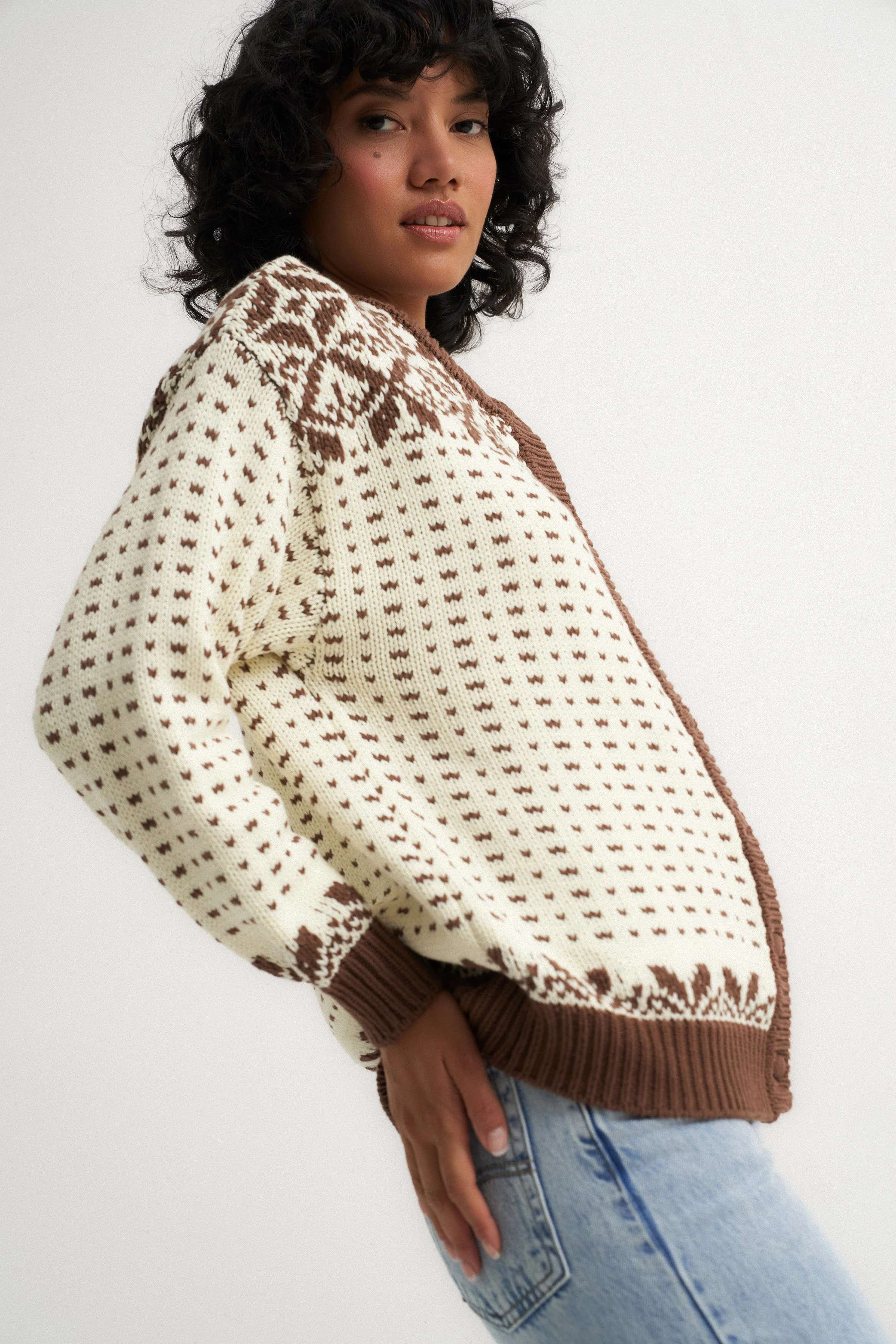 Oversized Maeve Cardigan - Toffee - Image 4