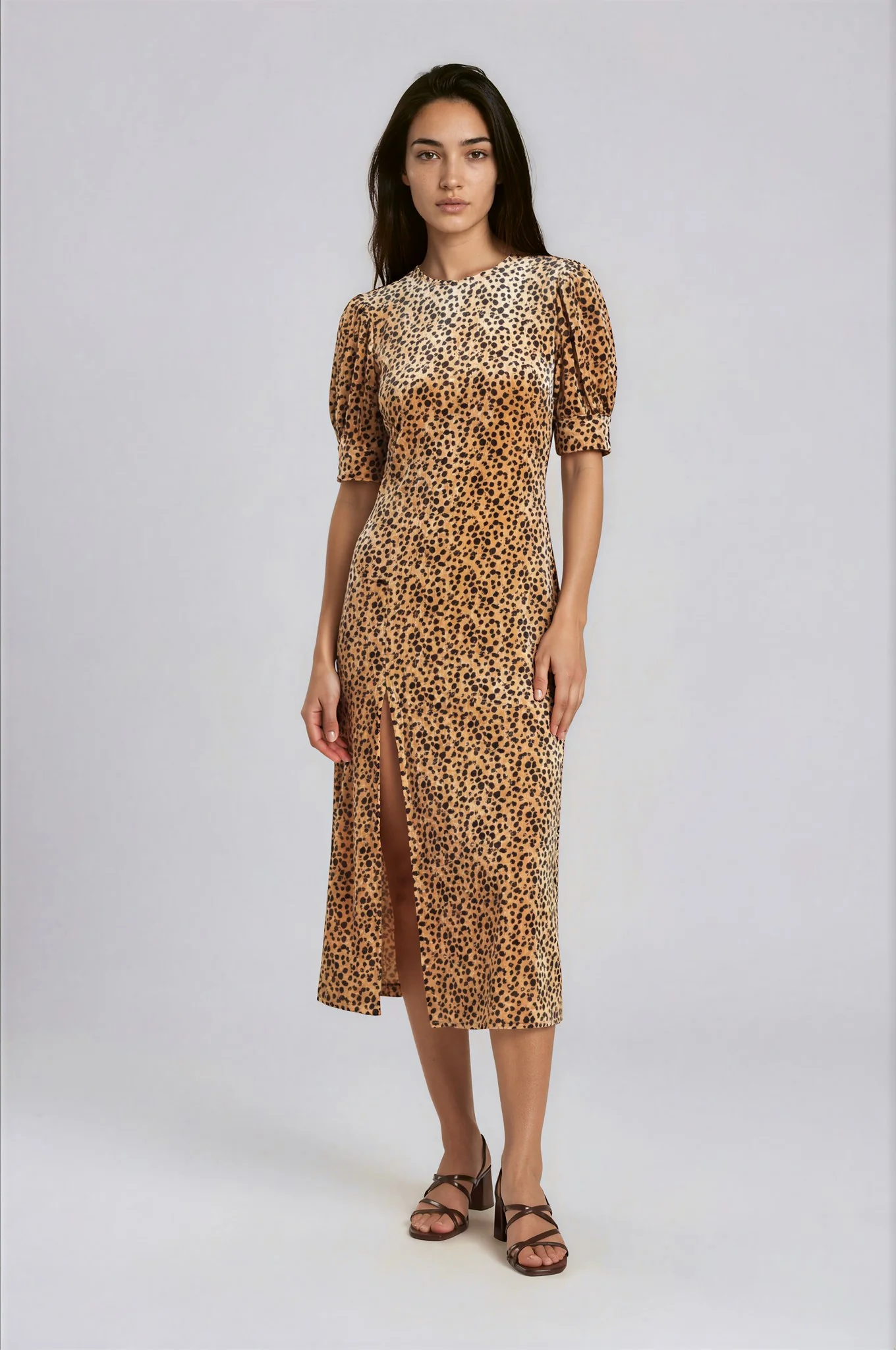 Acelia Velvet Dress - Yellow