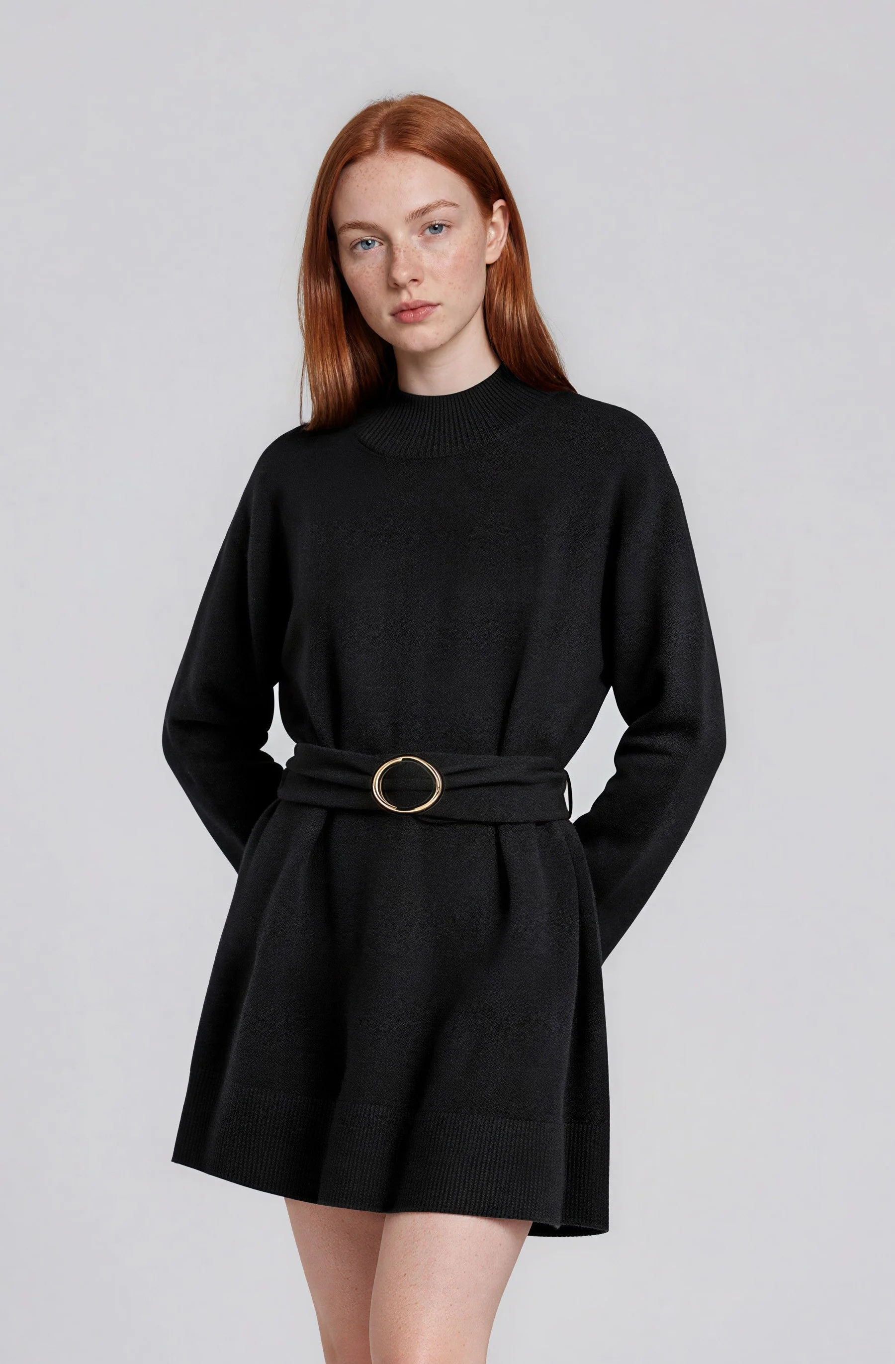 Adele Cashmere Dress - Black