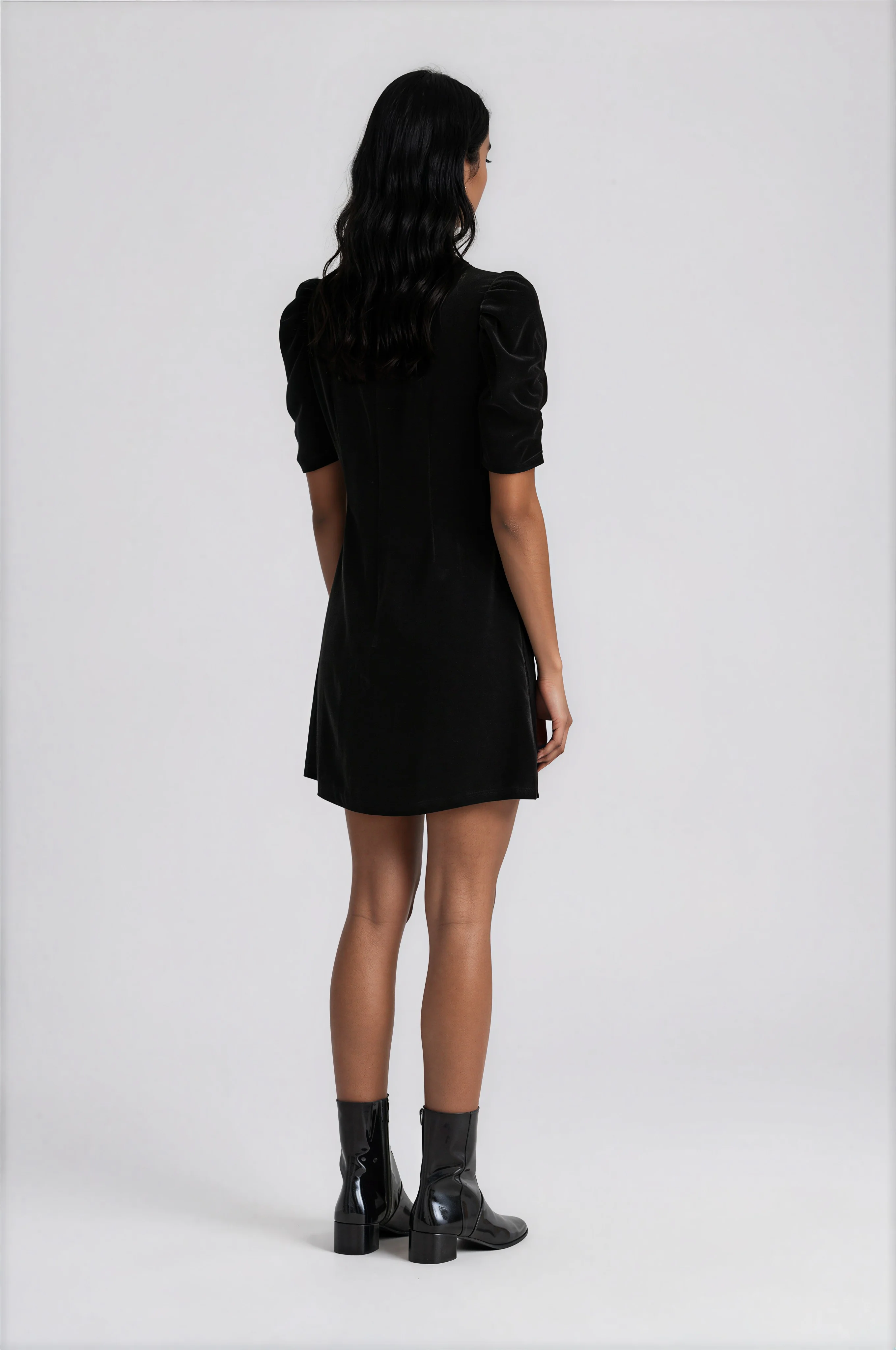 Elie Velvet Dress - Black - Image 2