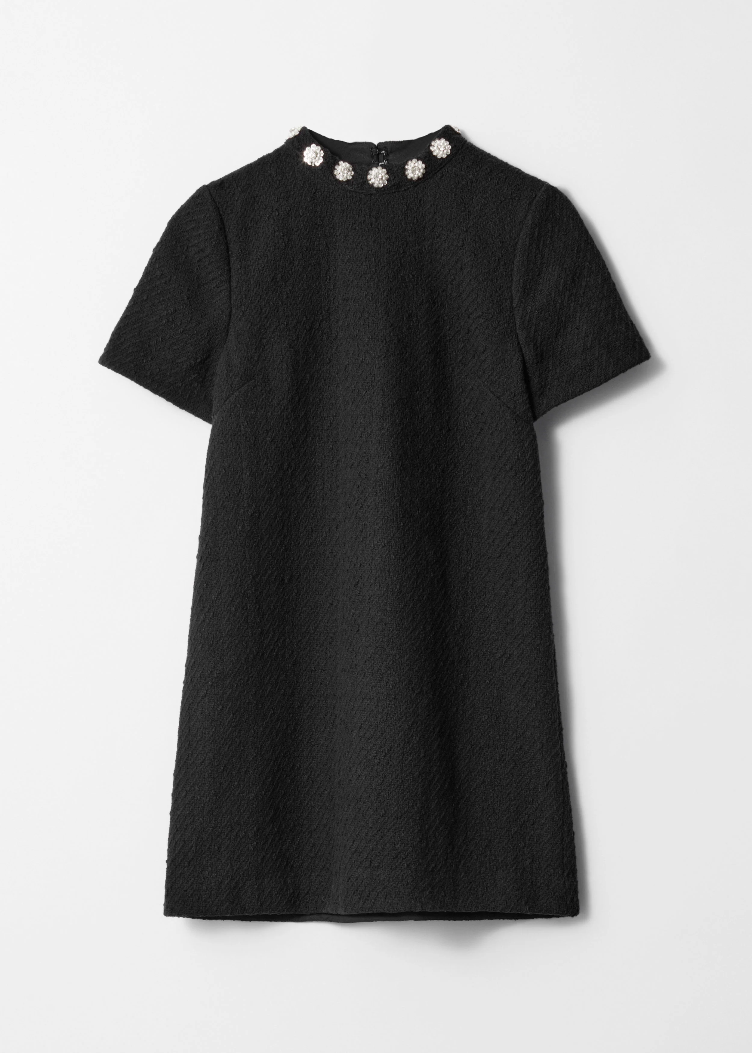 Eneka Tweed Dress - Black - Image 3