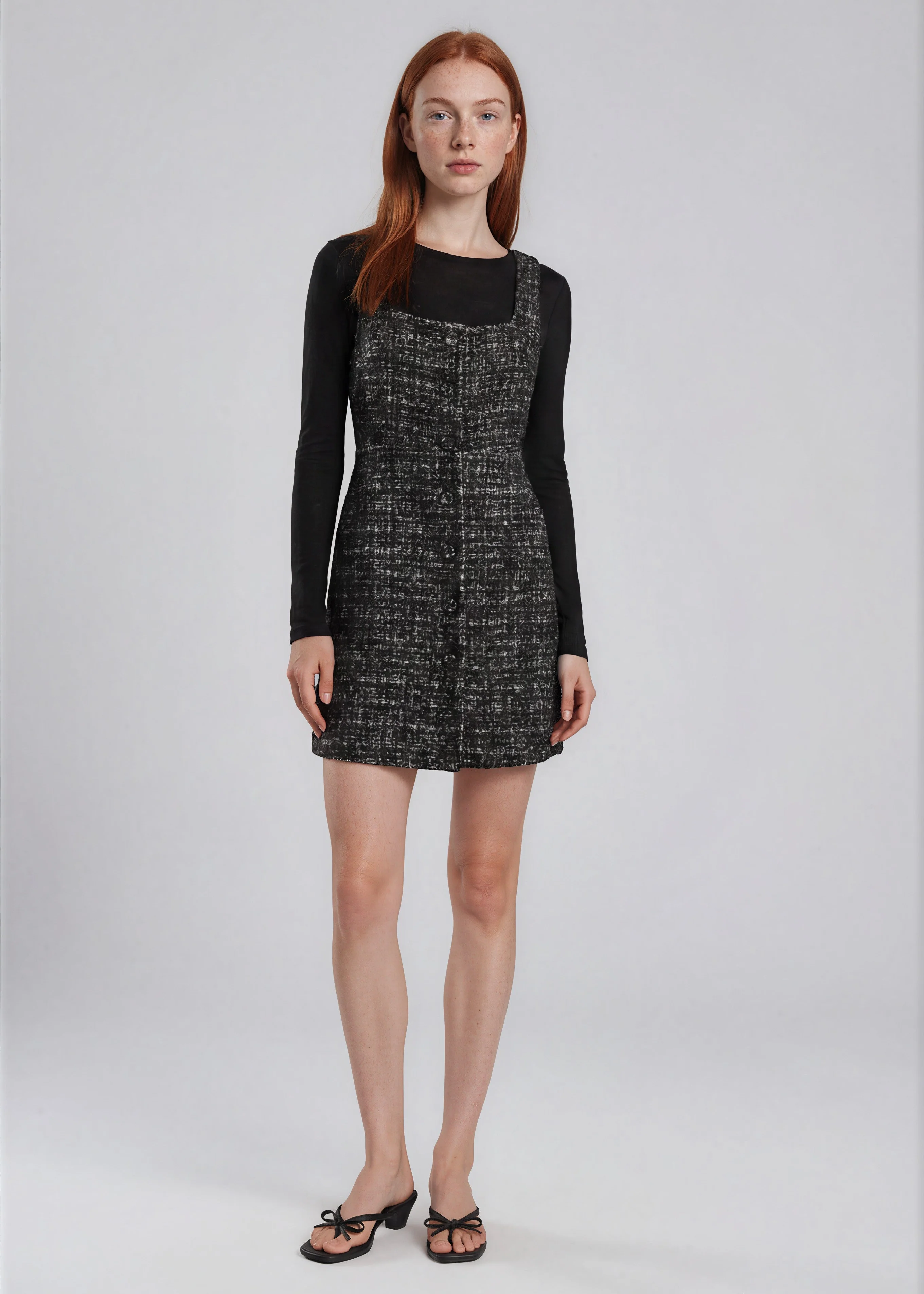 Rosali Tweed Dress - Black