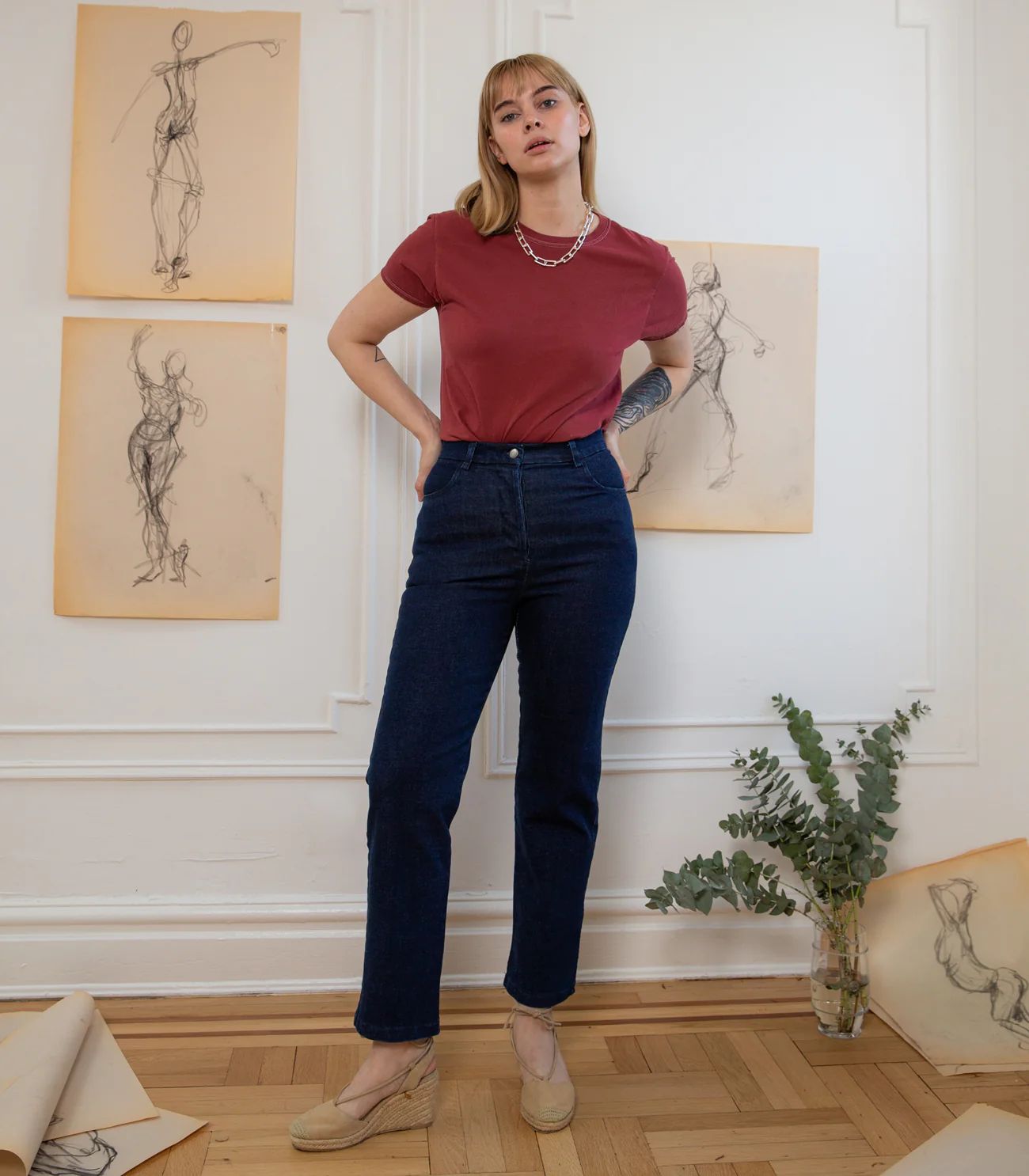 Parker Straight Leg Jeans - Dark Indigo - Image 4
