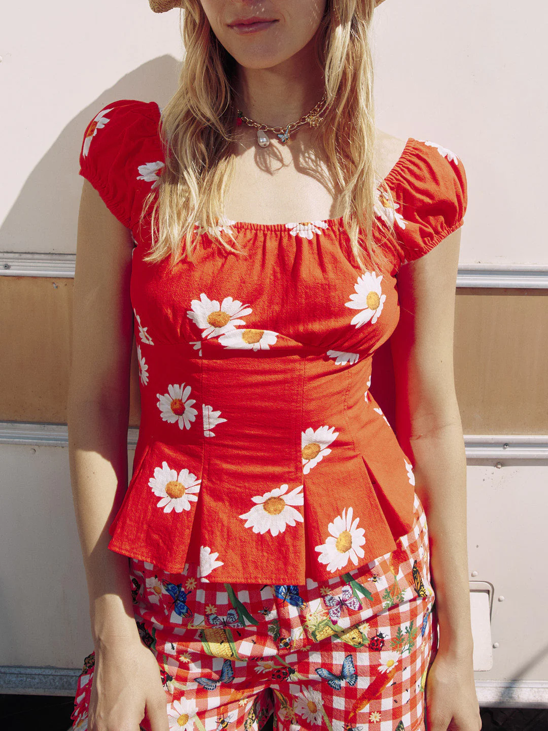 Pat Top - Red Daisy - Image 4