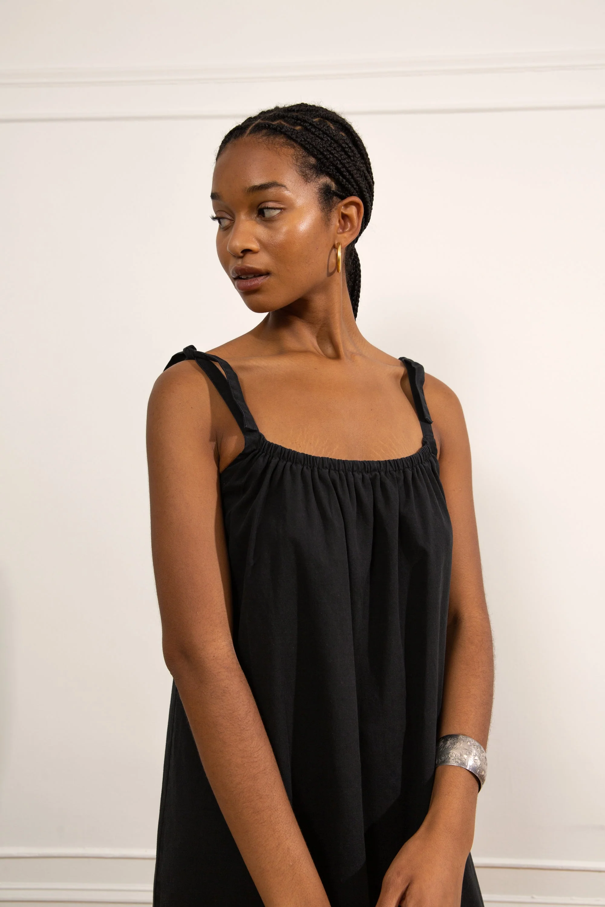 Penelope Tie Strap Dress - Black - Image 5