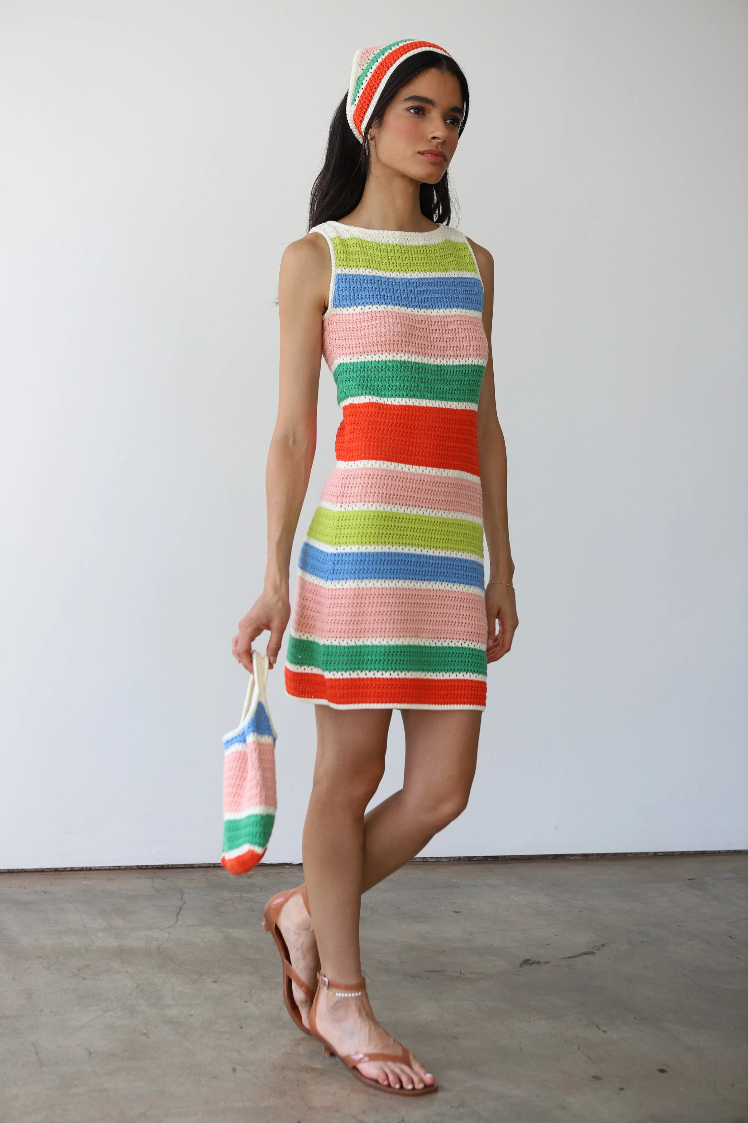 Perla Crochet Mini Dress - Image 2