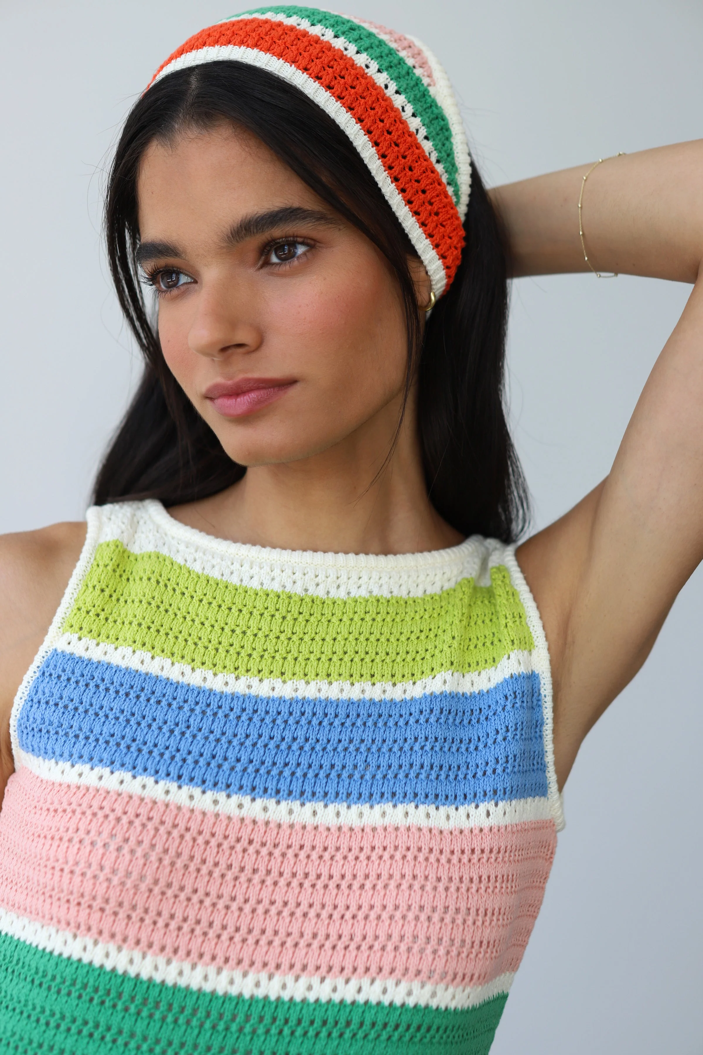 Perla Crochet Mini Dress - Image 3