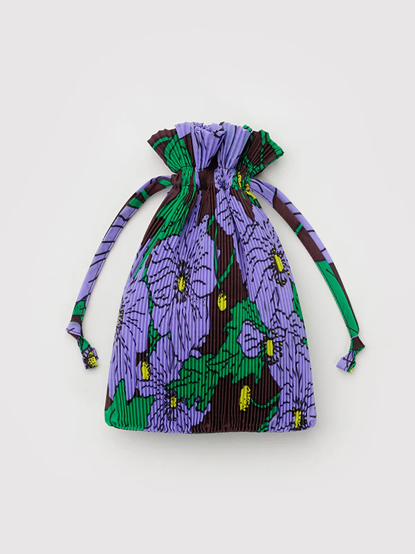Pleated Baggu - Maroon Poppy - Image 3