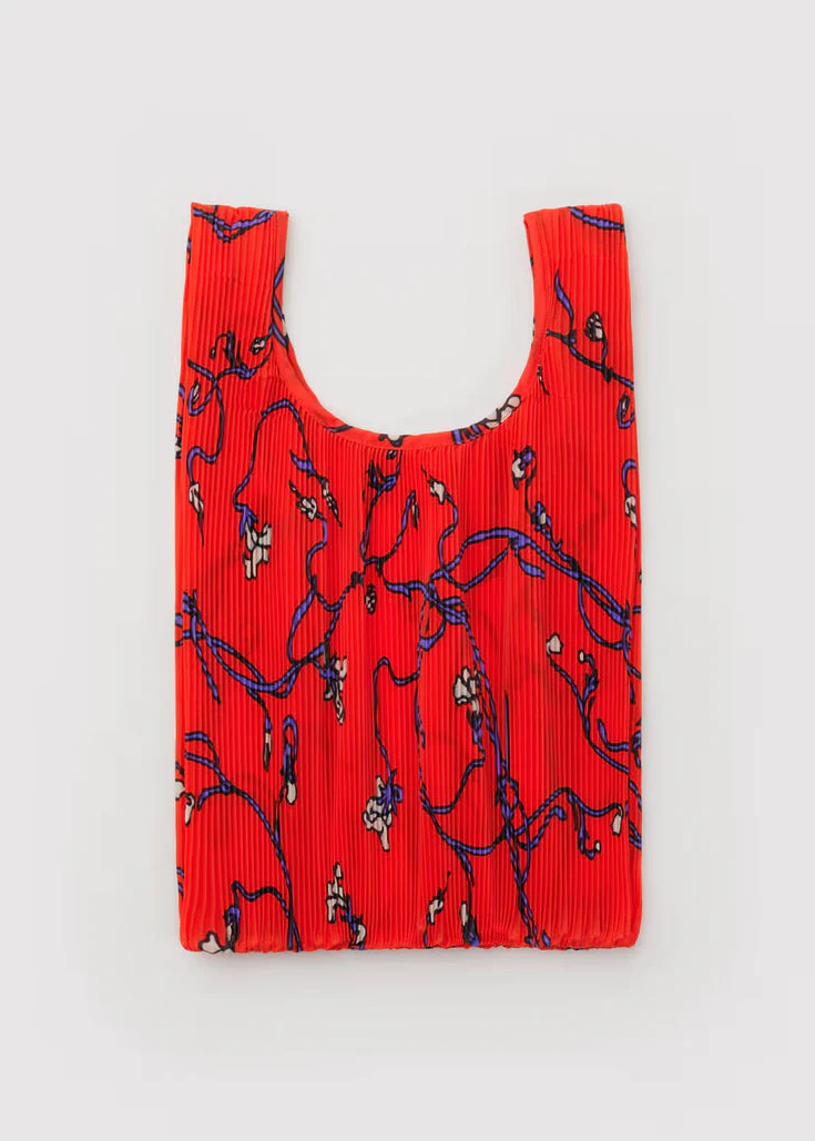 Pleated Baggu - Red Snapdragon