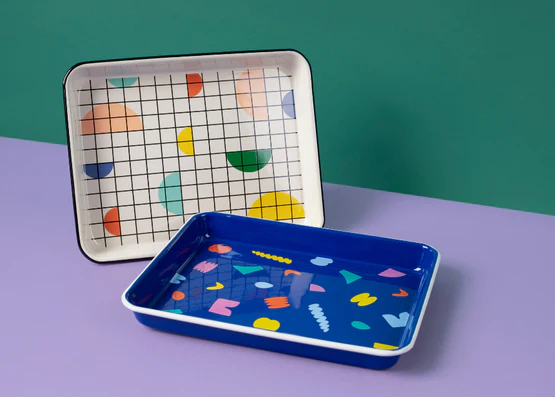 Poketo x CCH Elements Small Rectangular Tray - Beige Rim - Image 2