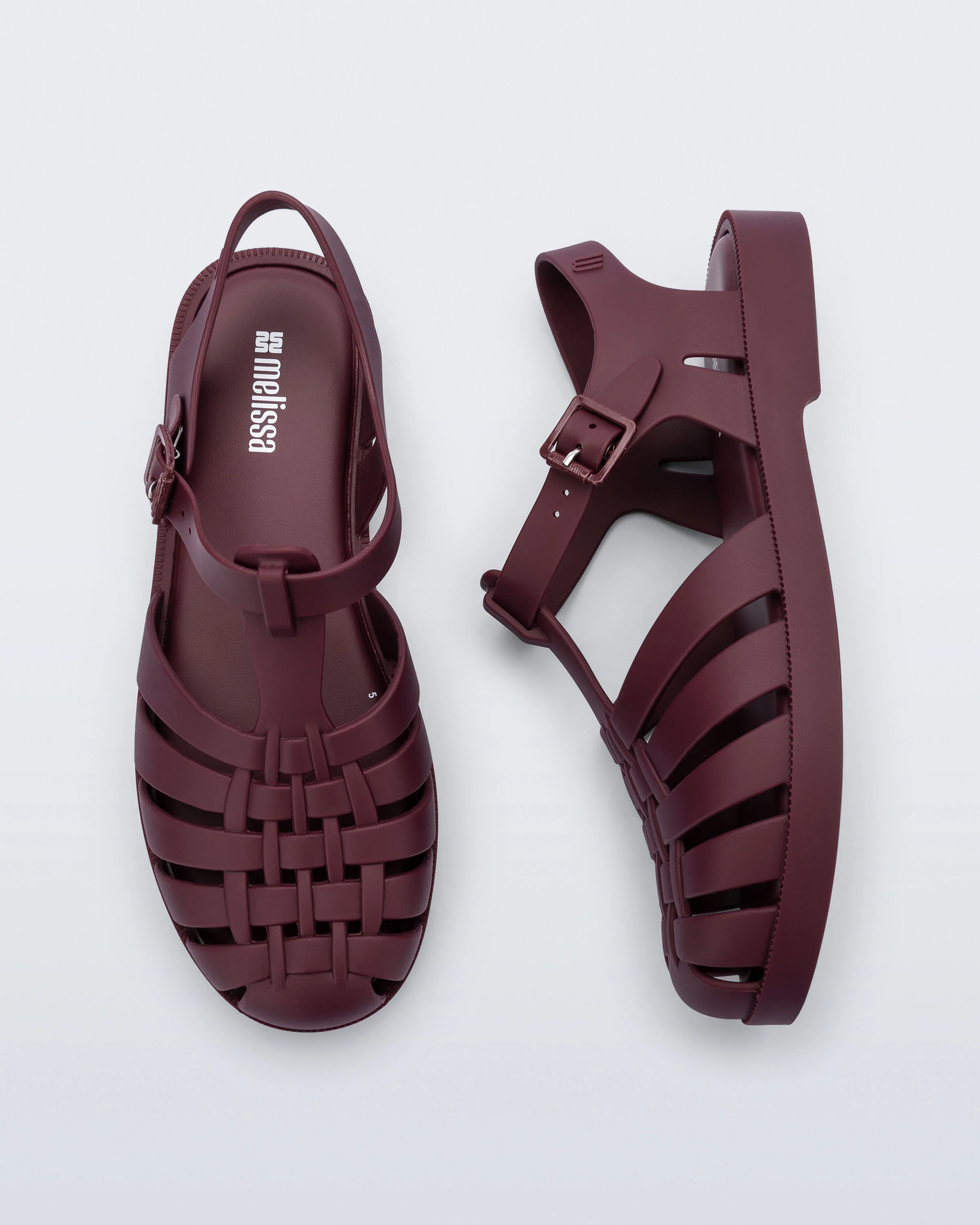 Possession Jelly Fisherman Sandal - Burgundy - Image 3