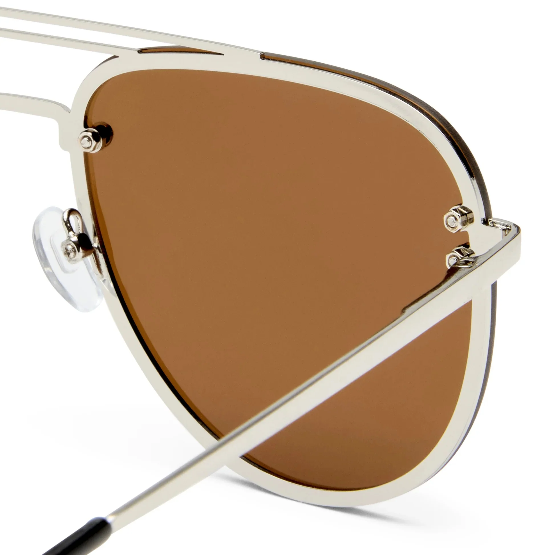 Quartz Sunglasses - Silver/Brown Mono - Image 3