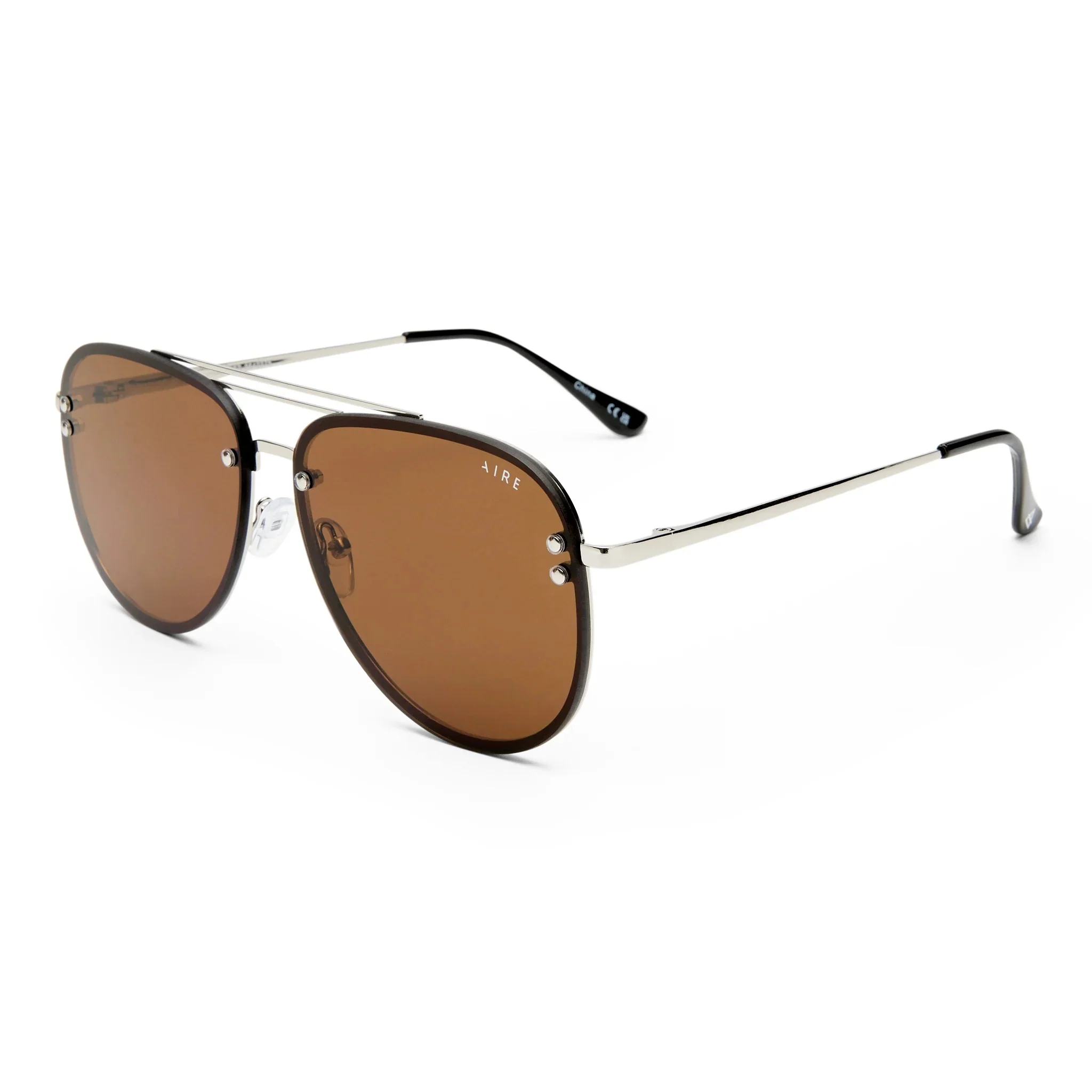 Quartz Sunglasses - Silver/Brown Mono - Image 5