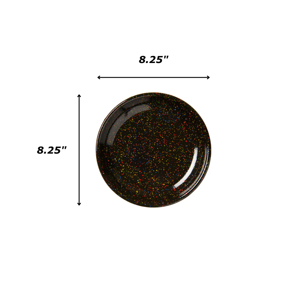 Rainbow Falls Coupe Salad Plate - Black - Image 4