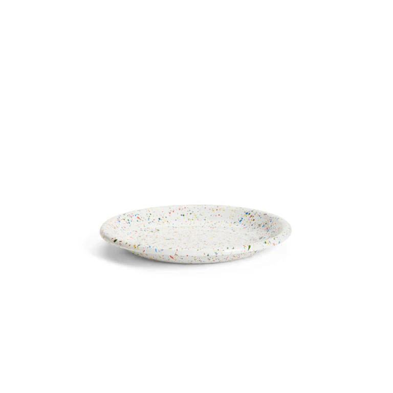 Rainbow Falls Coupe Salad Plate - White