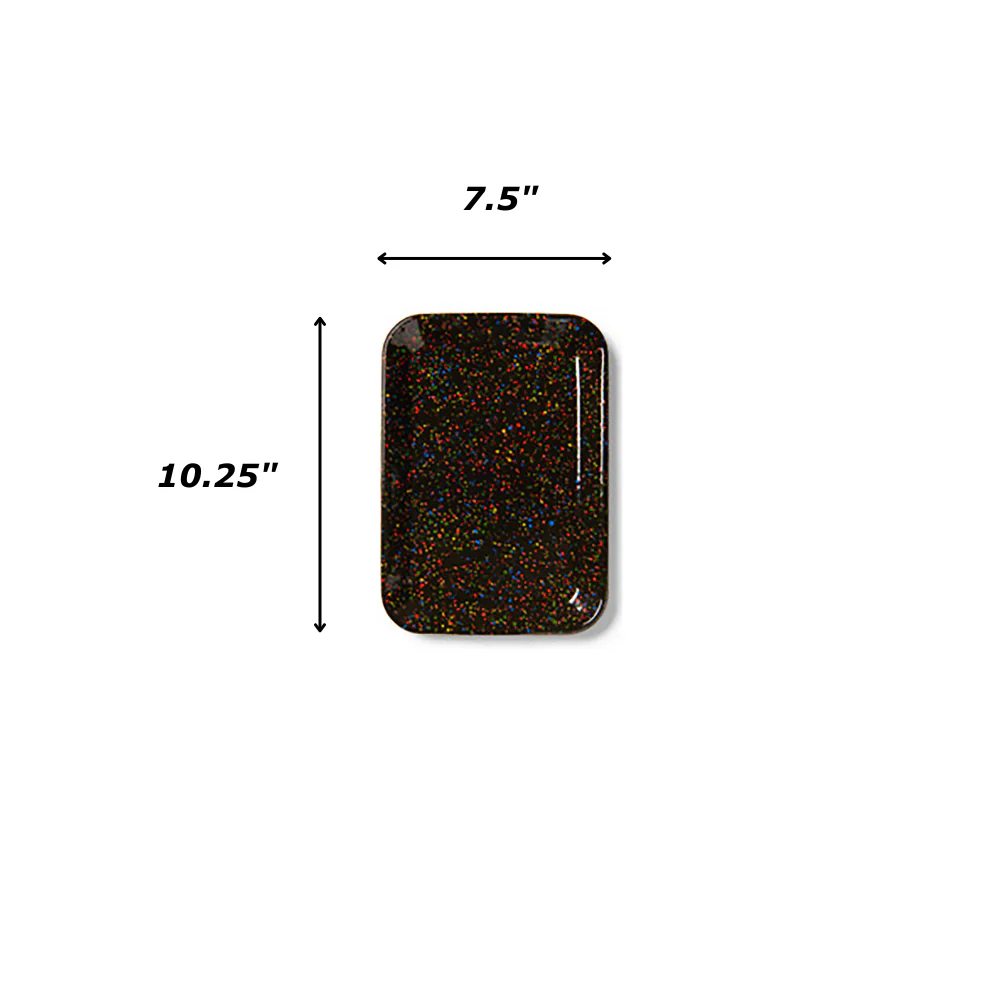 Rainbow Falls Rectangle Tray - Black - Image 4