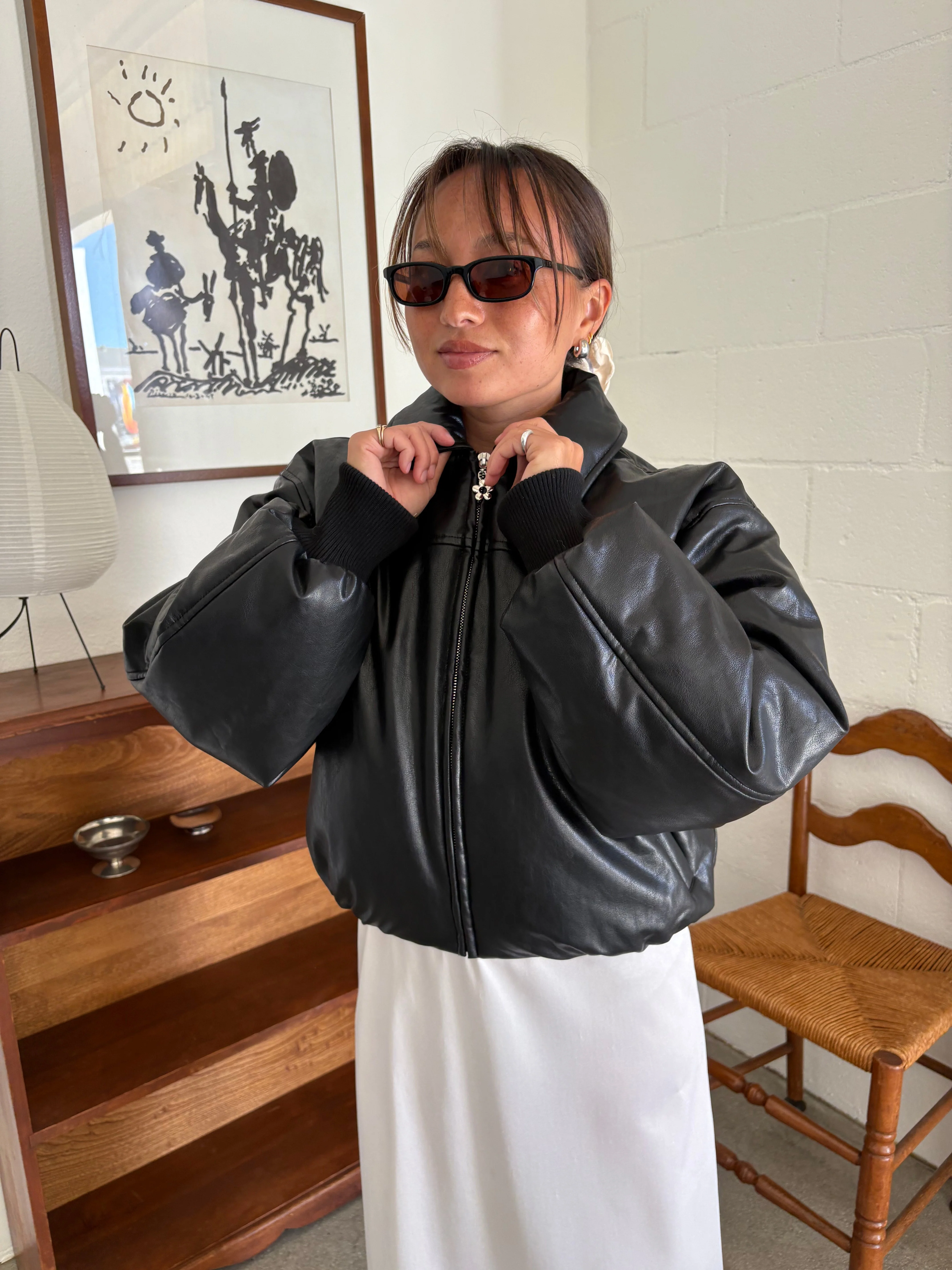 Raven Bomber Jacket - Black - Image 8