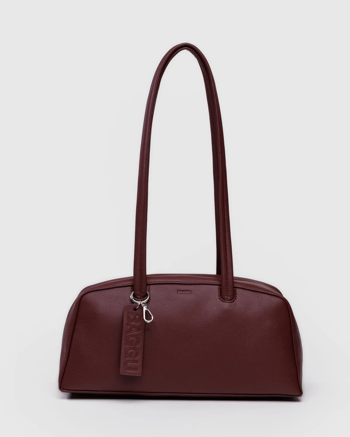 Recycled Leather Bowler Bag - Mahogany