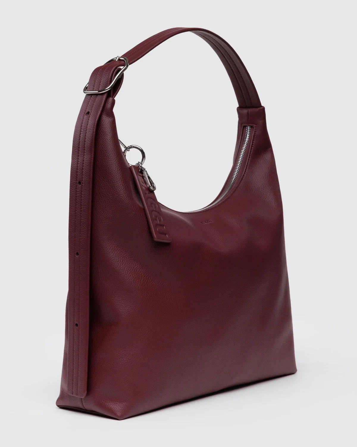 Recycled Leather Shoulder Bag - Mahogany - Image 3