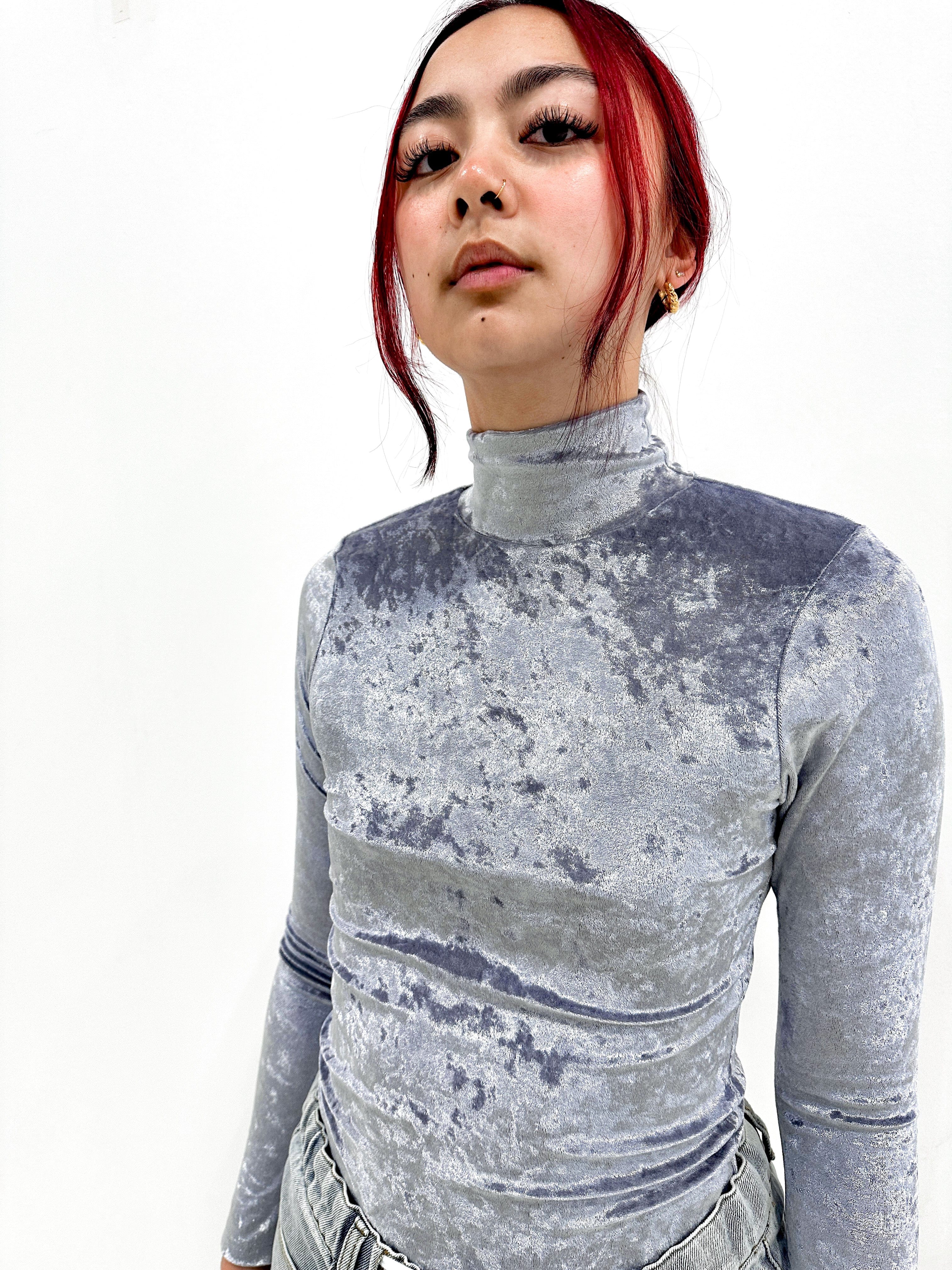 Redford Mockneck in Ice Blue - Image 2