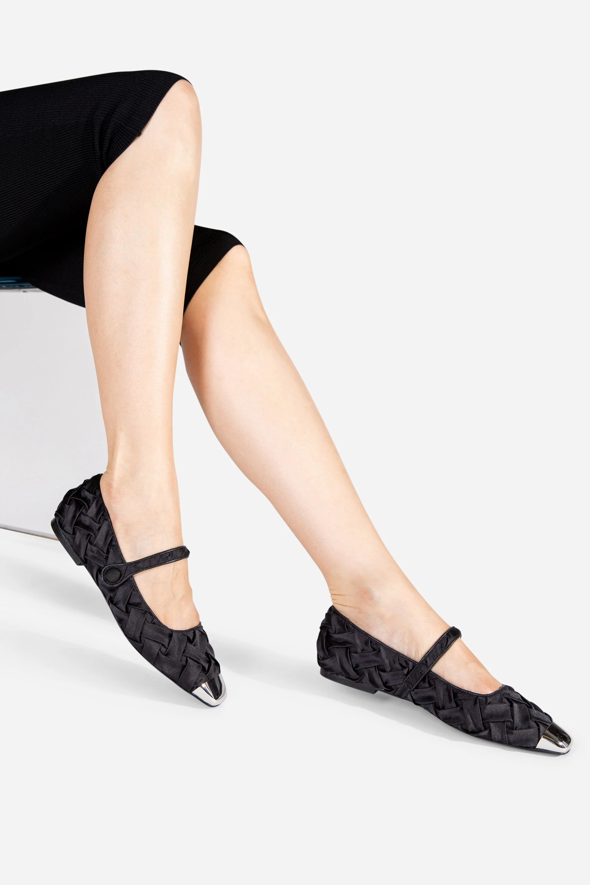 Ribbons Satin Braided Mary Jane Flat - Image 4