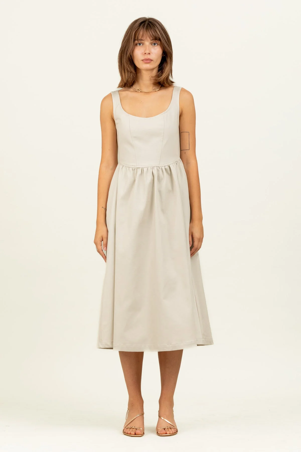 Rita Tank Dress - Stone