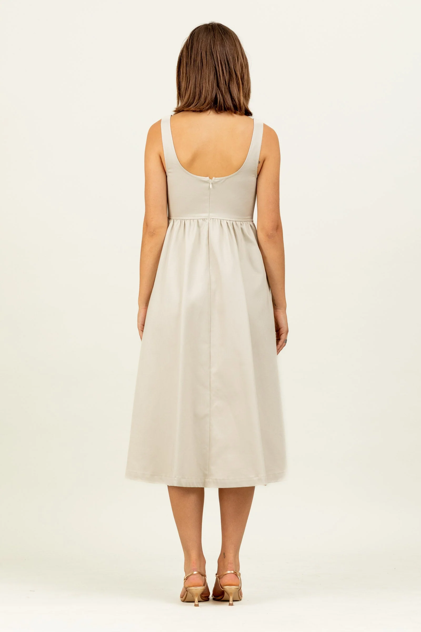 Rita Tank Dress - Stone - Image 2