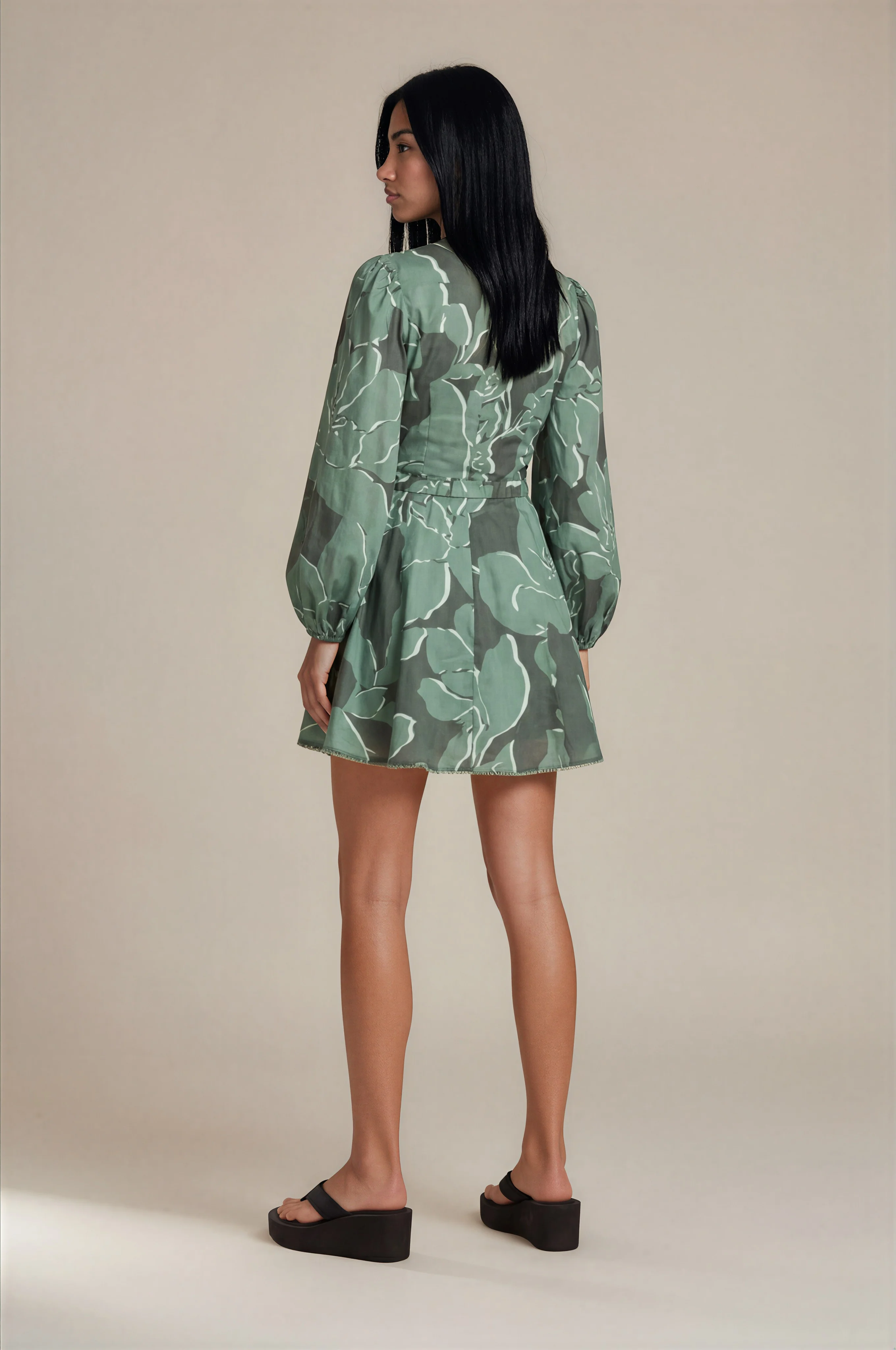 Roma Lunar Mini Dress - Forest Floral - Image 2
