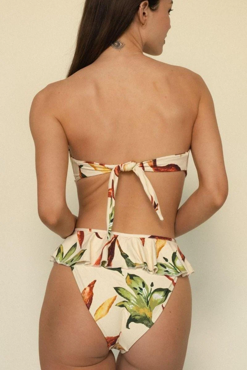 Rooted Floral Tamarindo Ruffle Bikini Bottom - Image 4