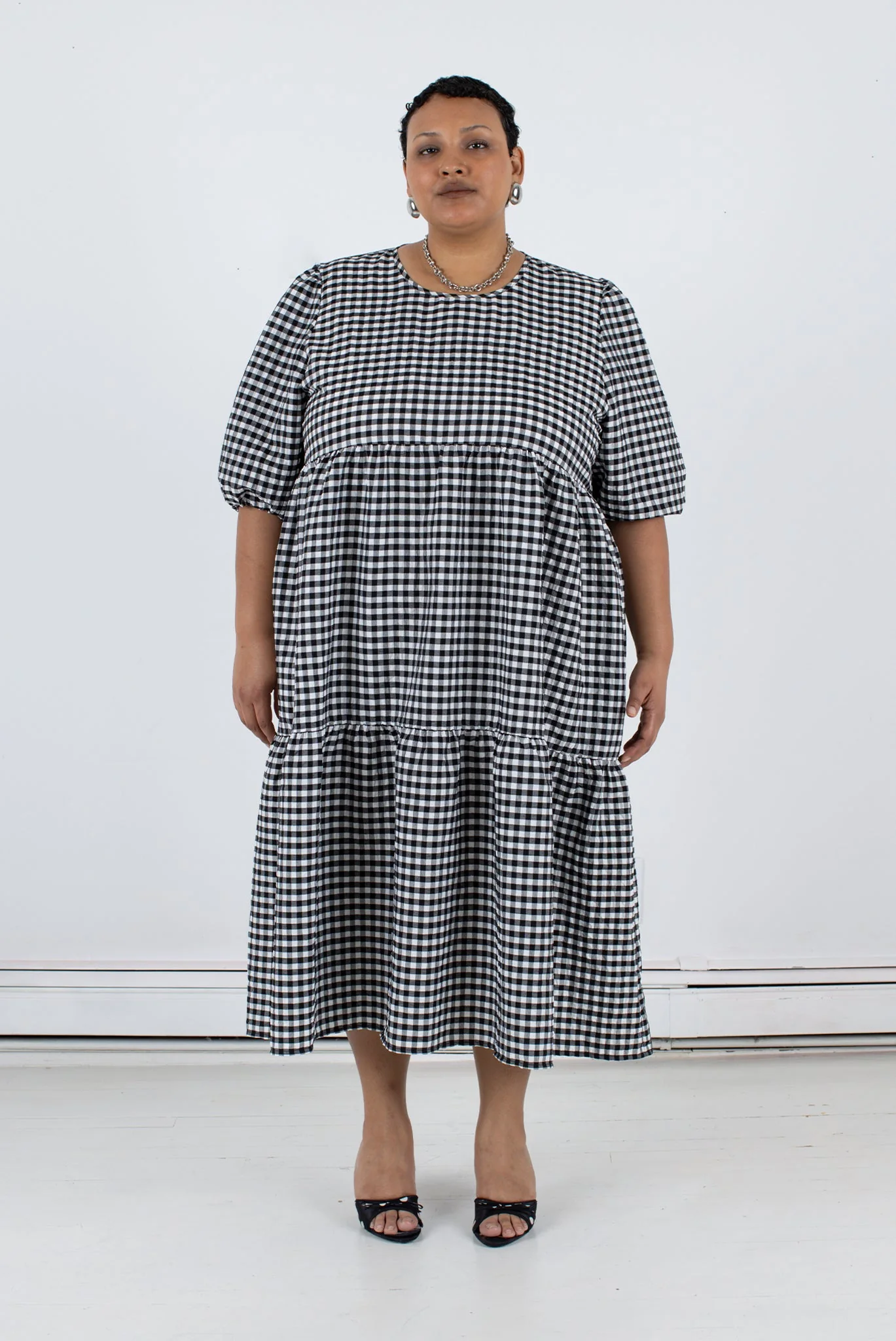 Rosemary Dress - Black Check - Image 10