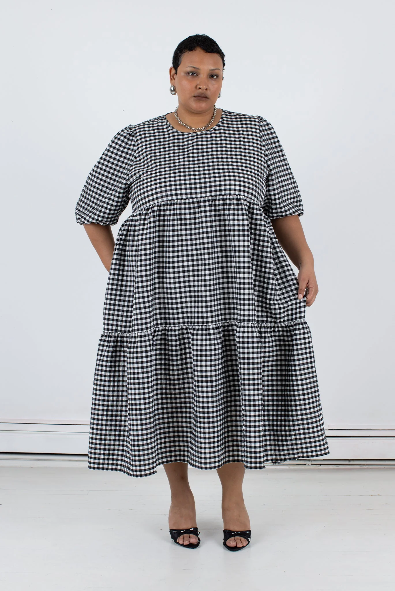 Rosemary Dress - Black Check - Image 13