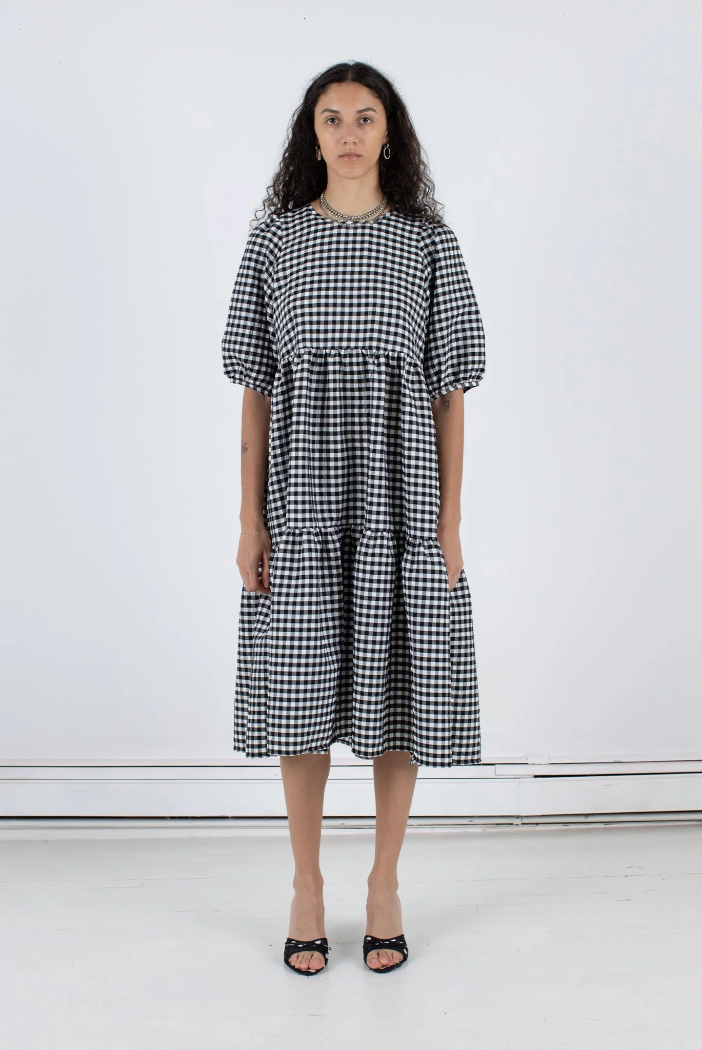 Rosemary Dress - Black Check - Image 4