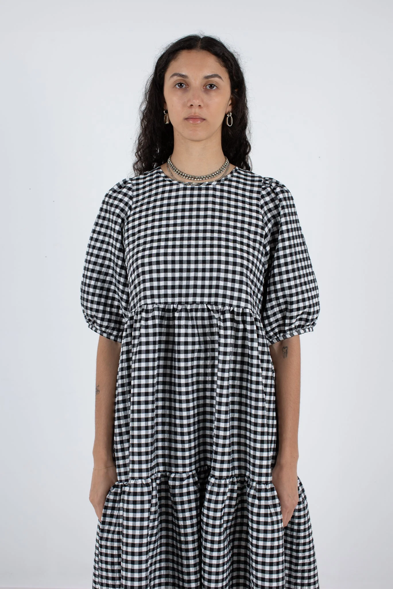 Rosemary Dress - Black Check - Image 5