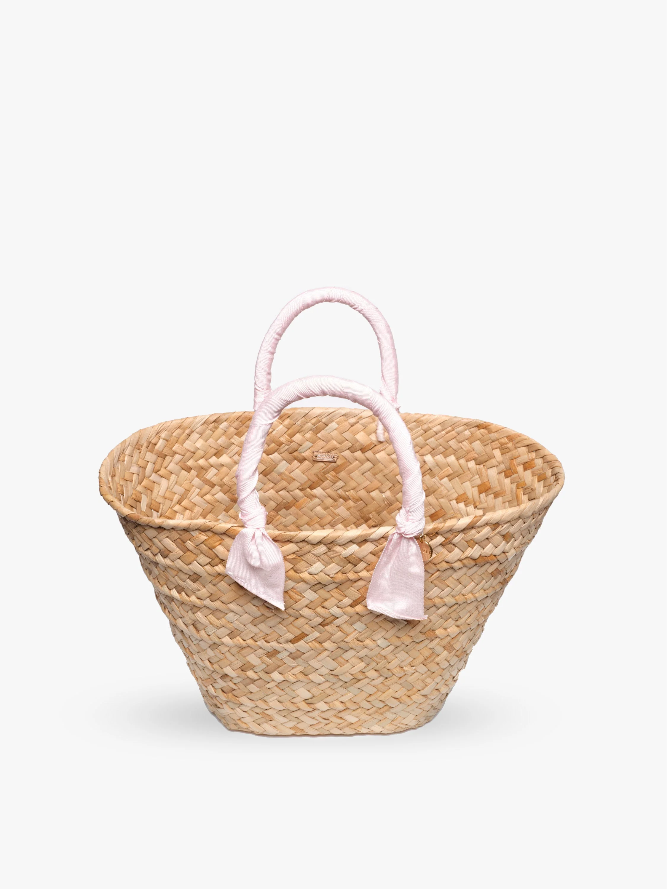 Rosie Woven Straw Ribbon-Handle Tote - Image 2