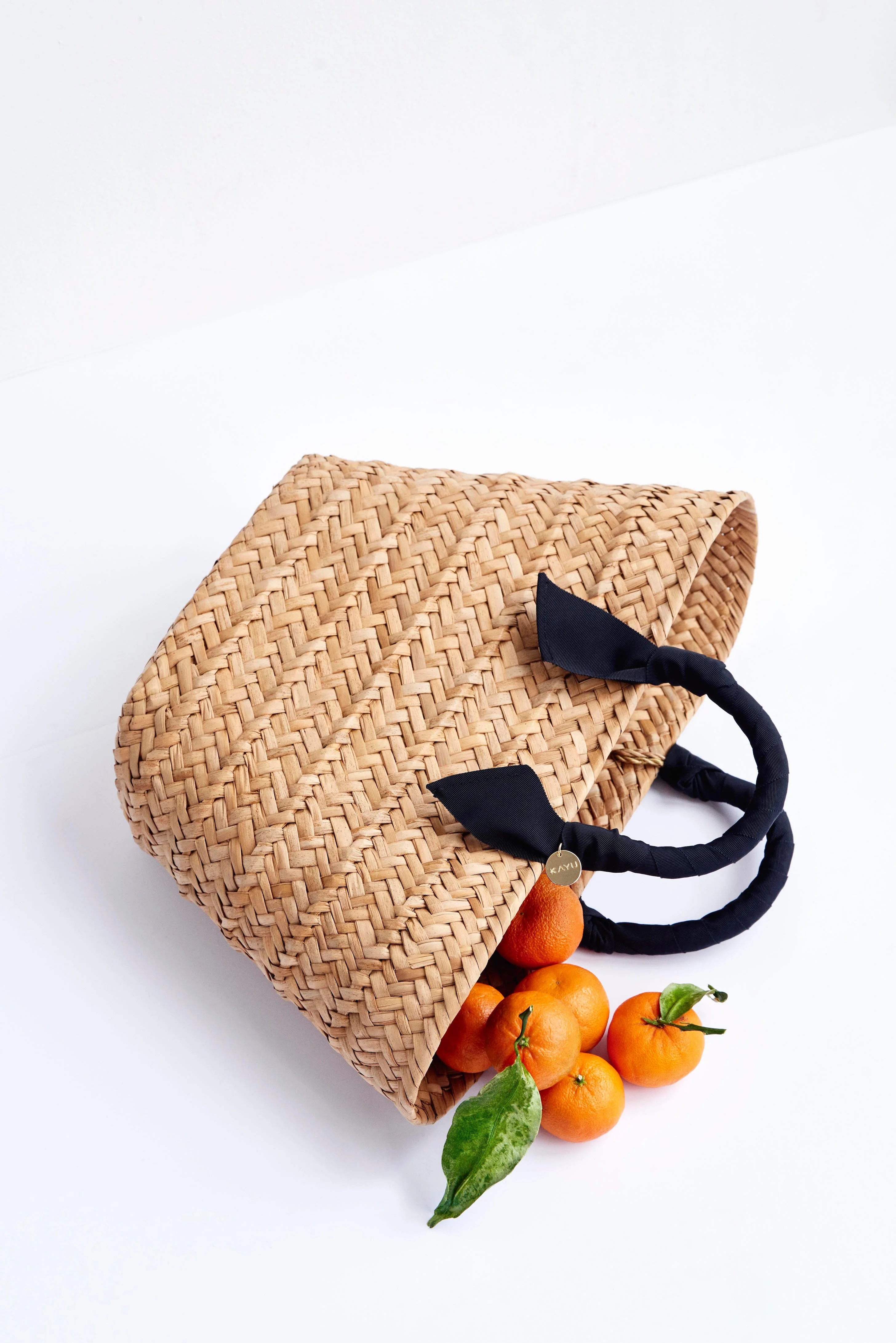 Rosie Woven Straw Ribbon-Handle Tote - Image 5