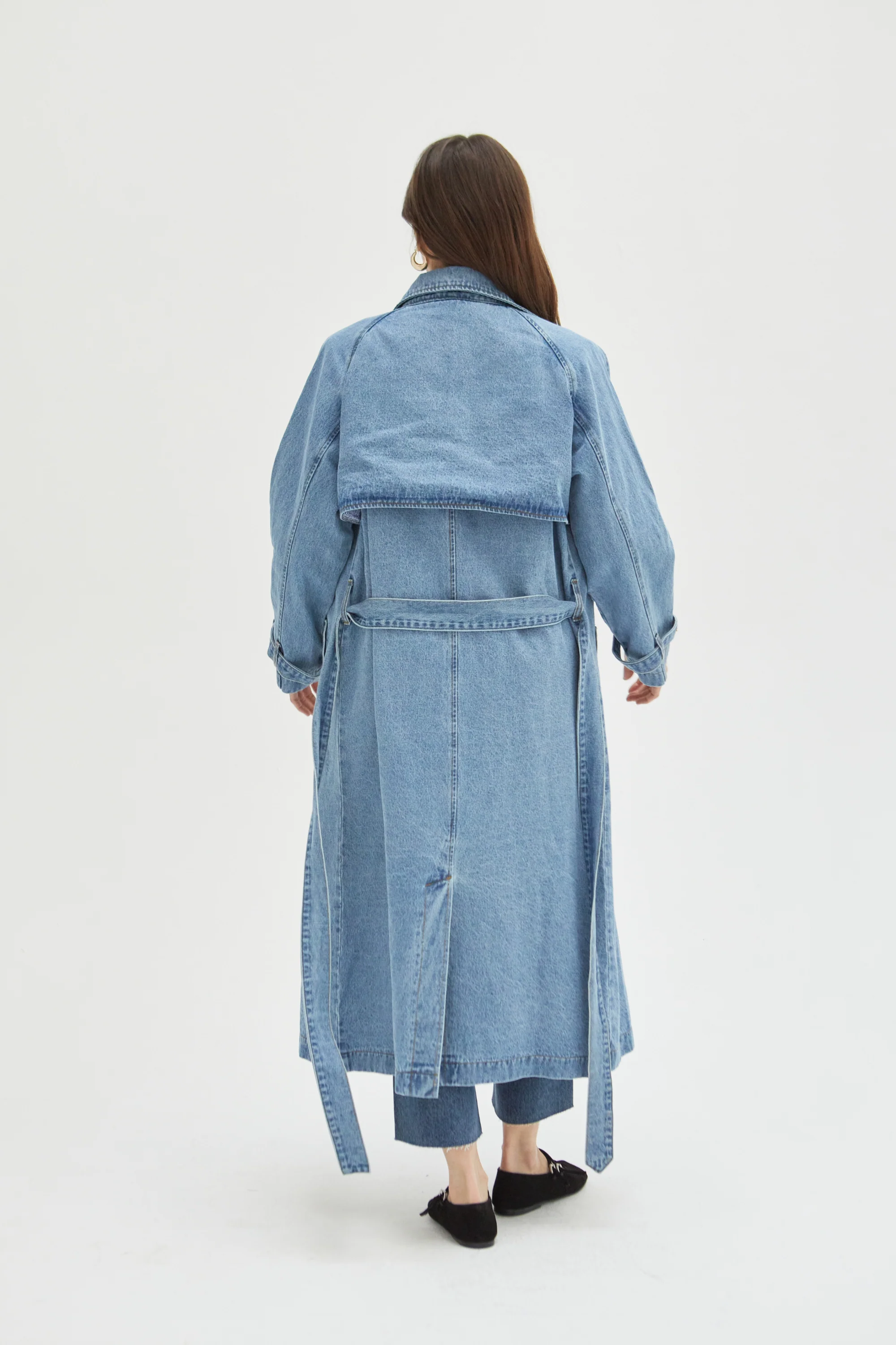 Ryland Trench Coat - Indigo Rinse - Image 3