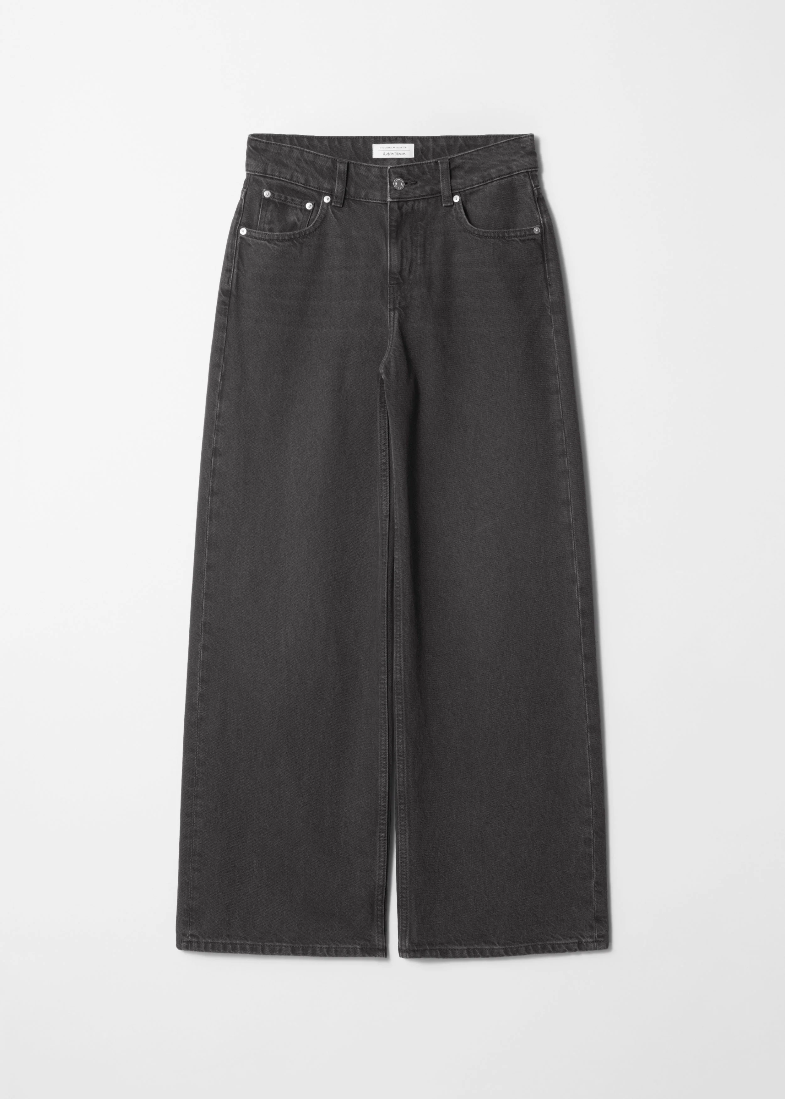 Wide Leg Jeans - Black - Image 3