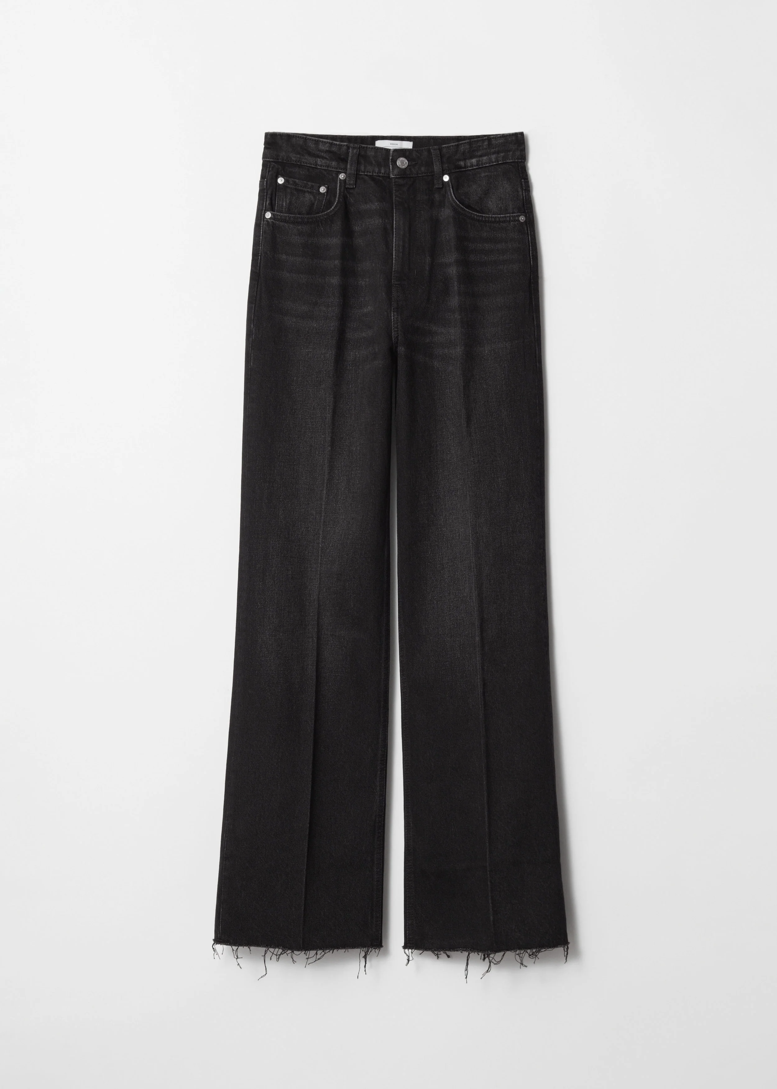 Straight Cut Jeans - Black - Image 2