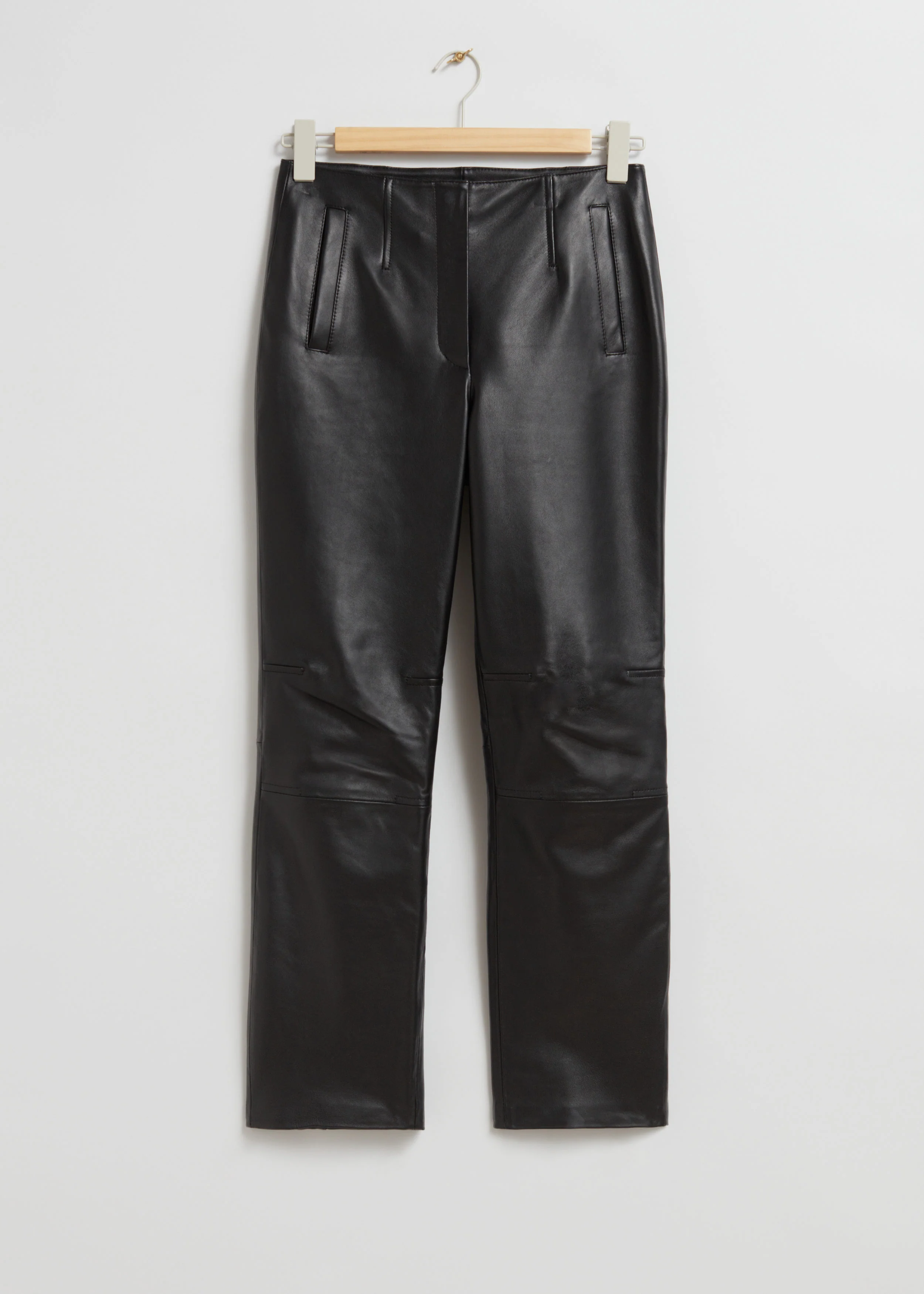 Carbon Leather Trousers - Black