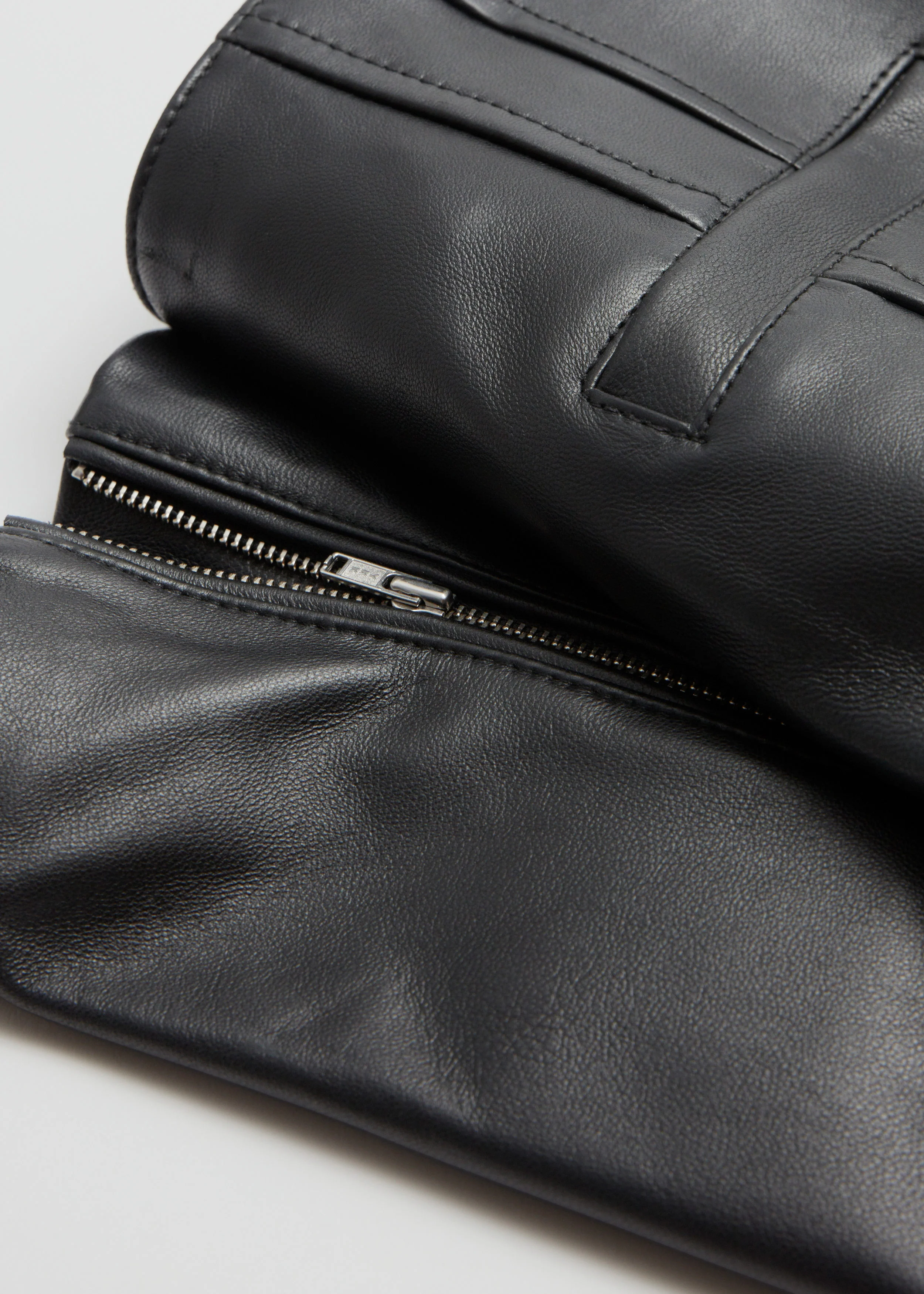 Carbon Leather Trousers - Black - Image 2