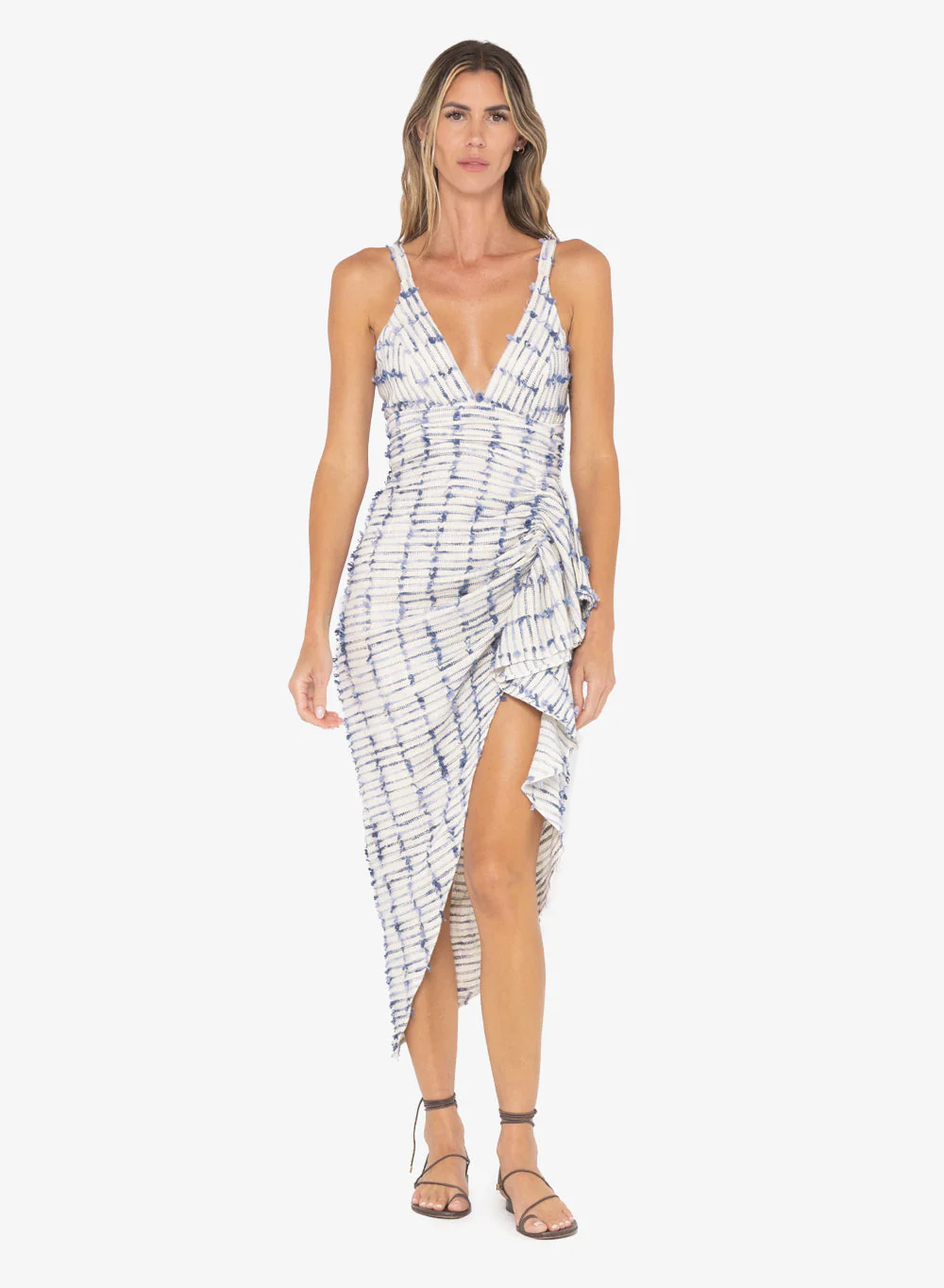 Sasha Dress - Blue Oatmeal