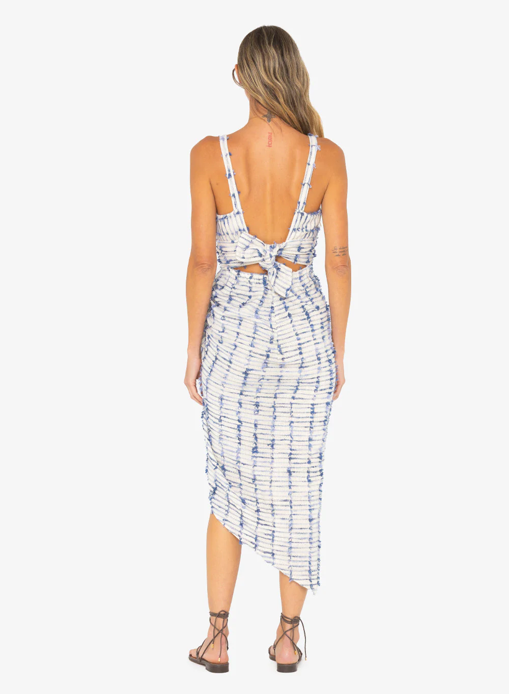 Sasha Dress - Blue Oatmeal - Image 5