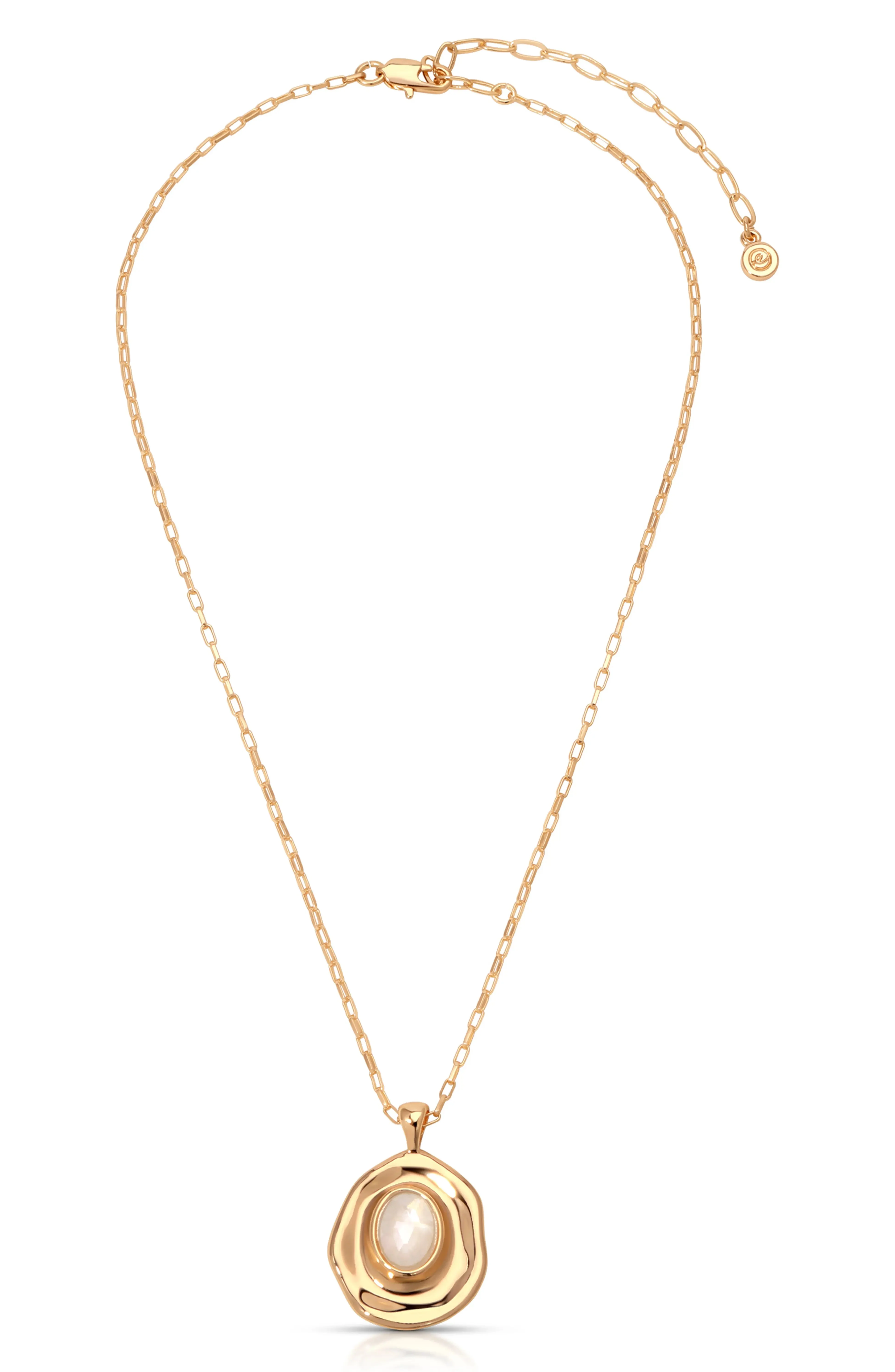 Seastone Pendant Necklace - Gold - Image 2