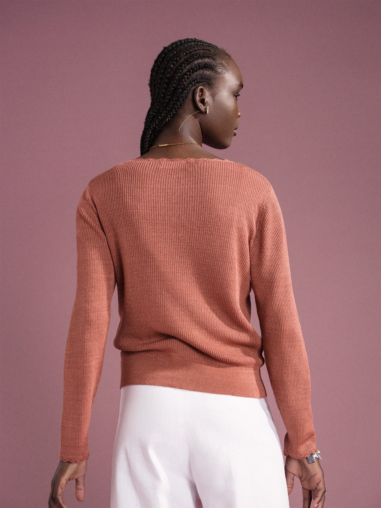 Senna Cardigan - Terracotta - Image 4