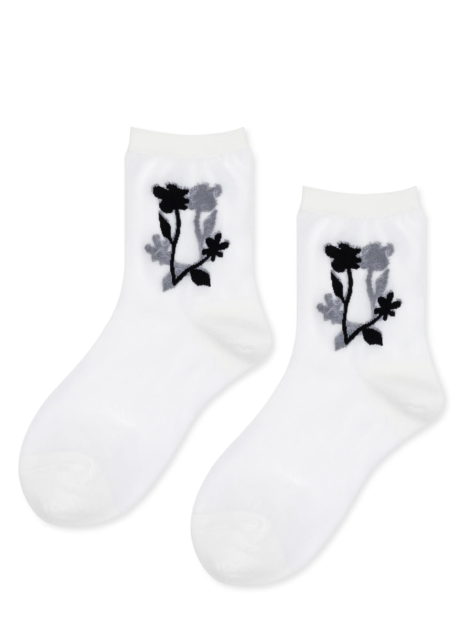 Shadowplay Sheer Short Crew Sock