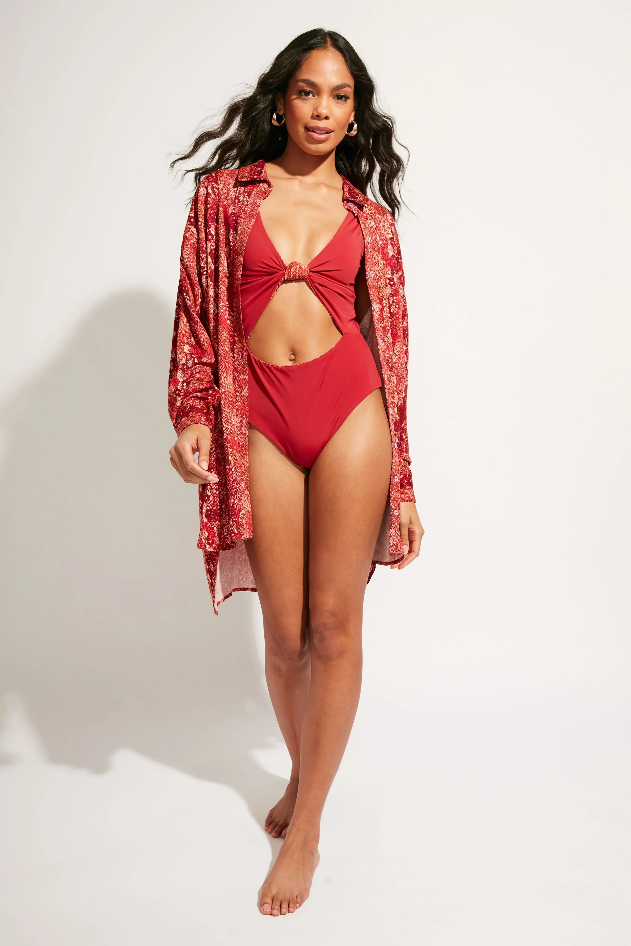 Shoreline One Piece II - Iguana/Merlot - Image 21